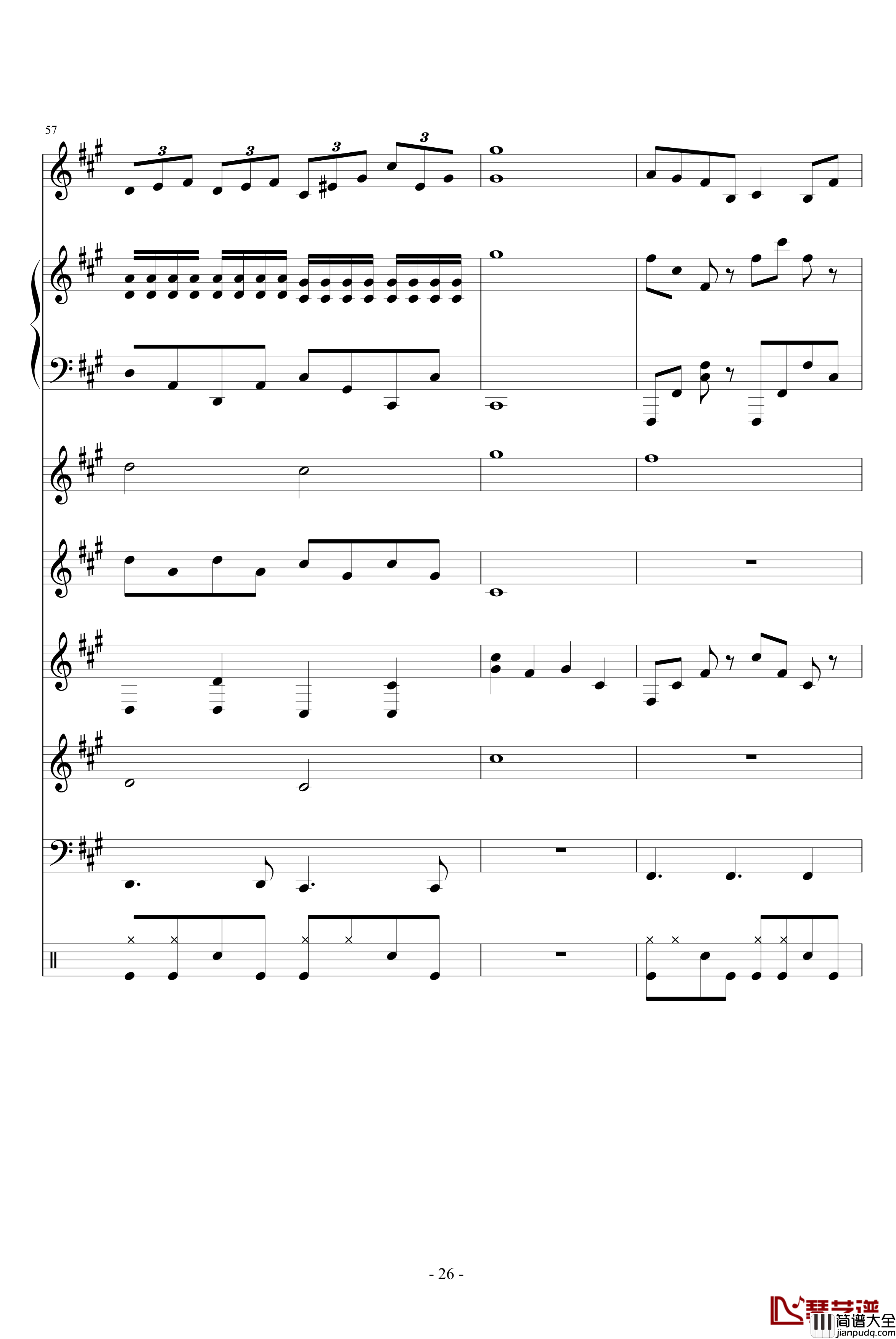 地狱士钢琴谱_血腥残阳