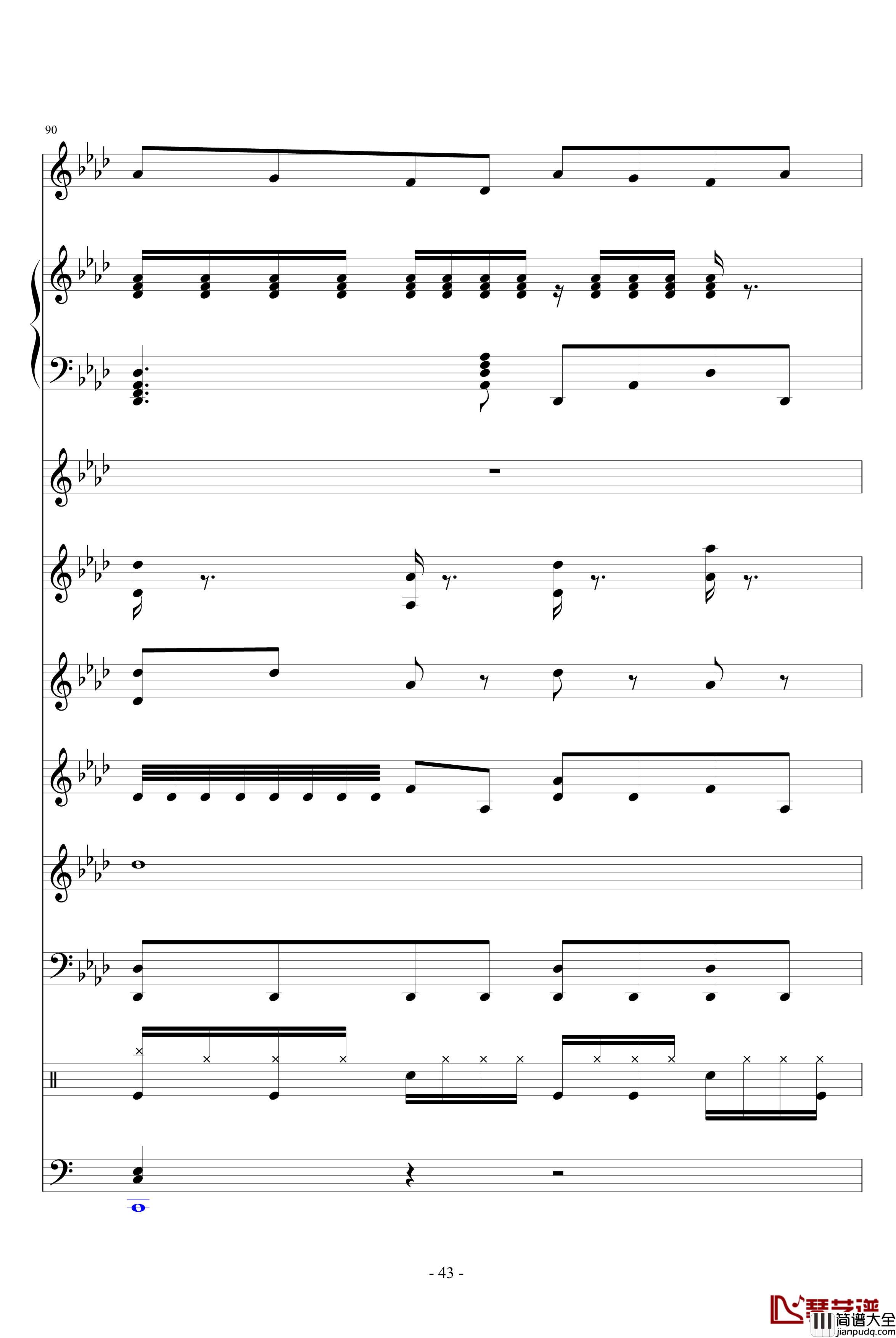 地狱士钢琴谱_血腥残阳