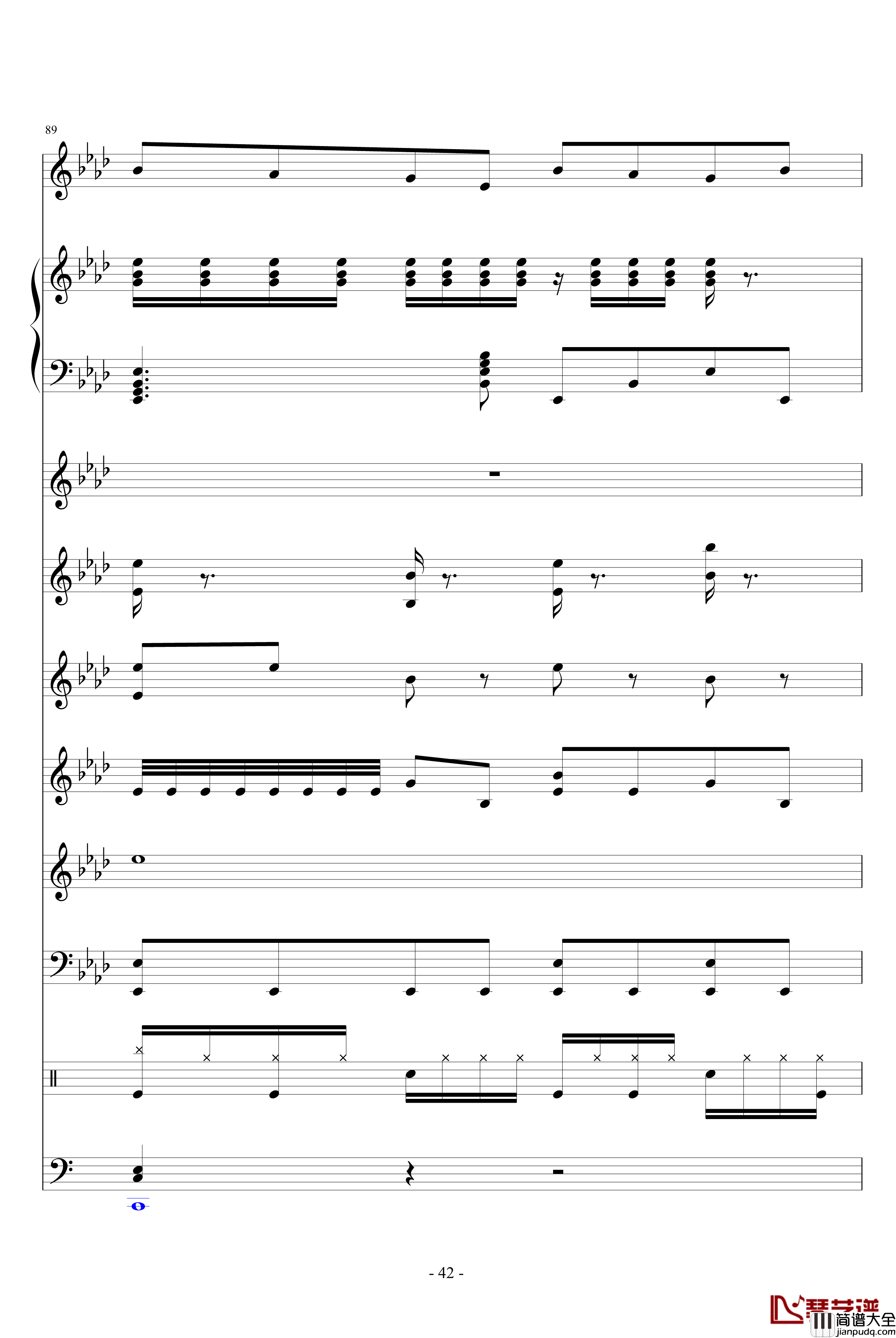 地狱士钢琴谱_血腥残阳