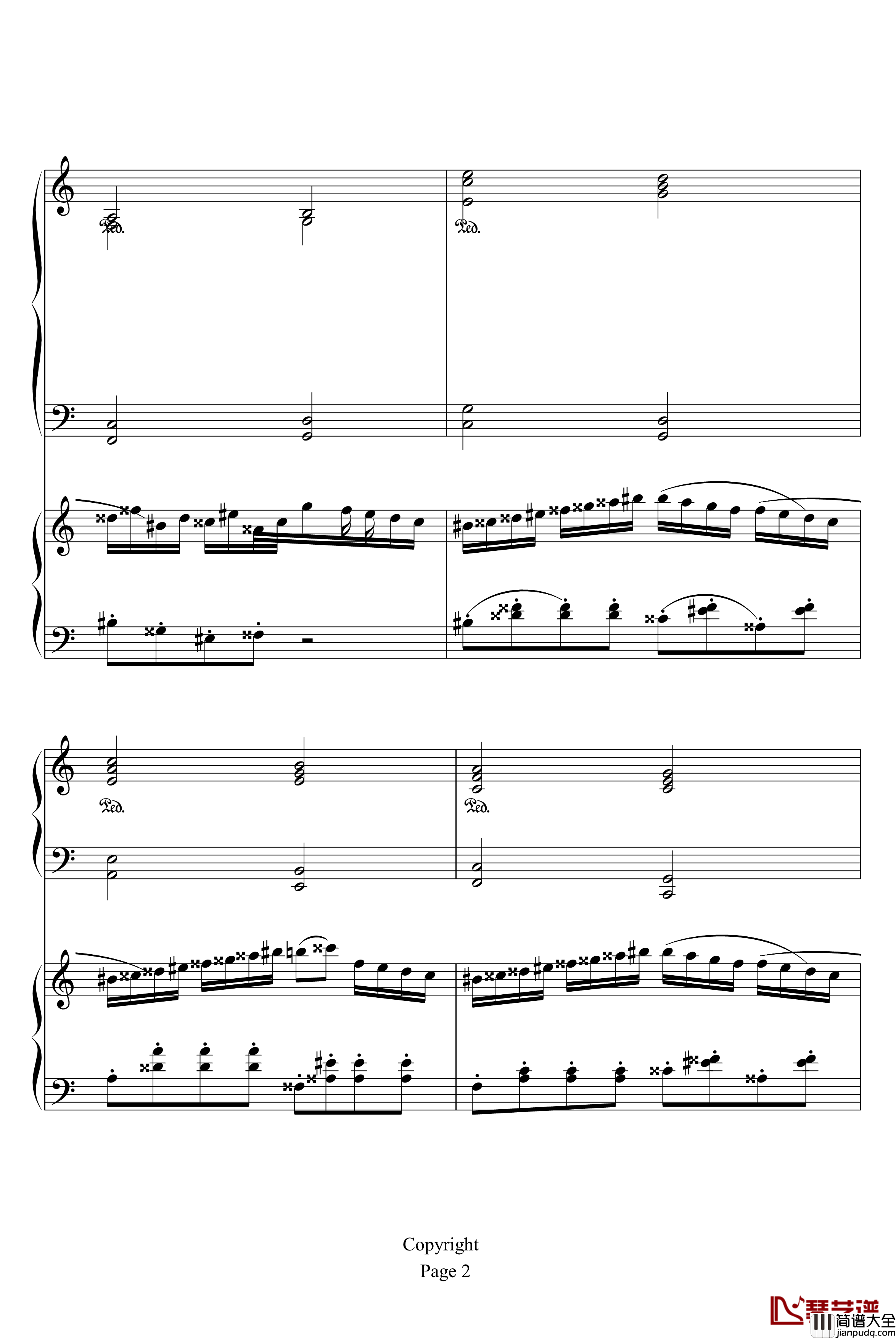 土耳其进行曲卡农钢琴谱_帕赫贝尔_Pachelbel