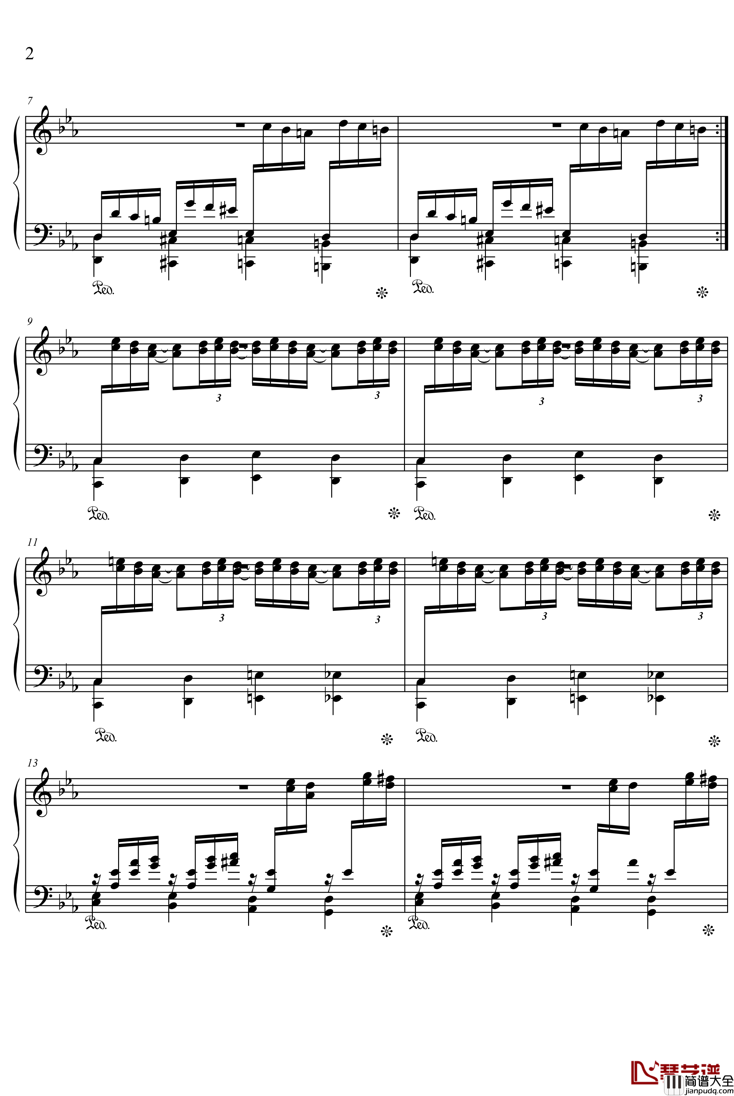 练习曲之激愤的左手钢琴谱_超越MB