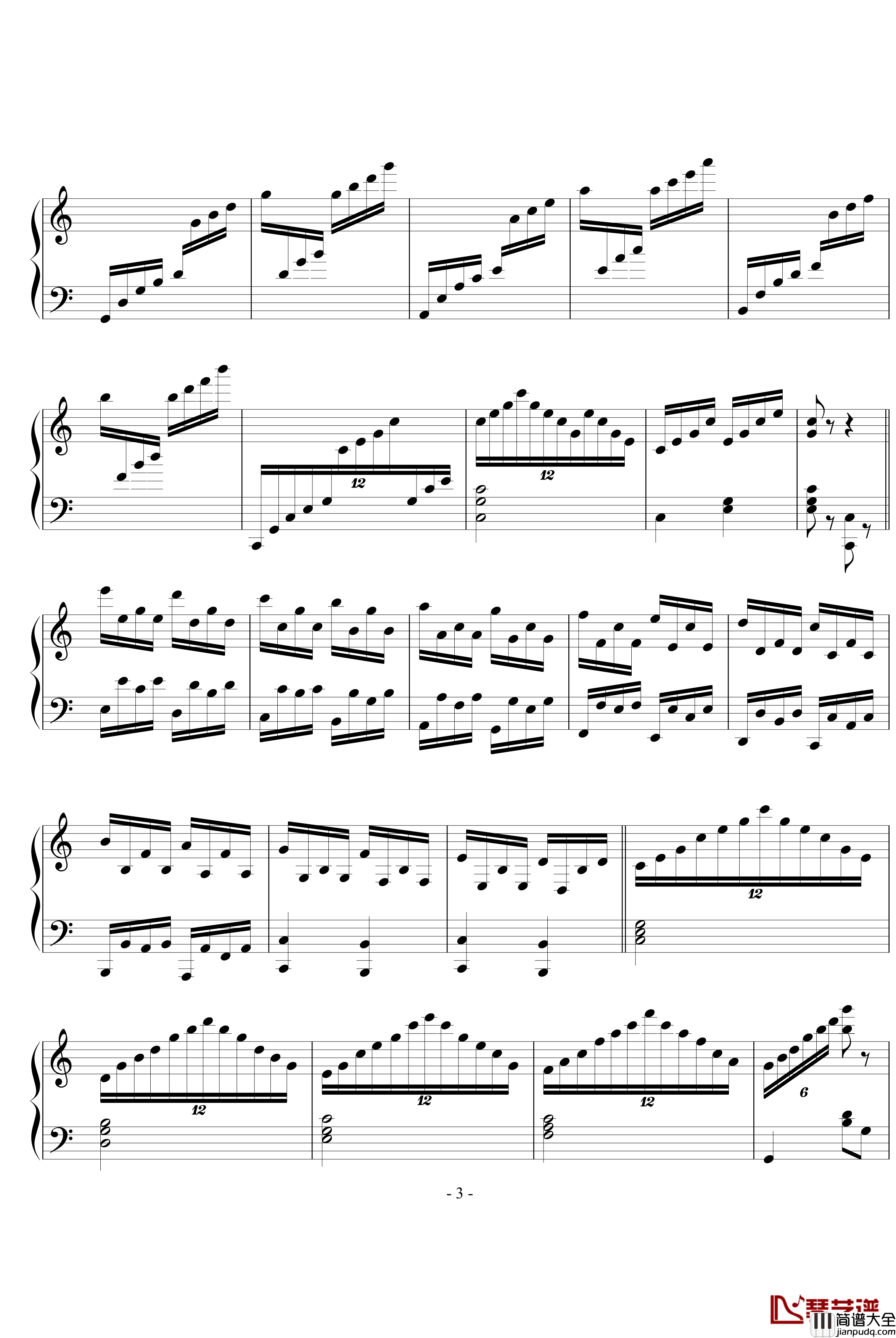 钢琴伴奏即兴练习曲钢琴谱_田献