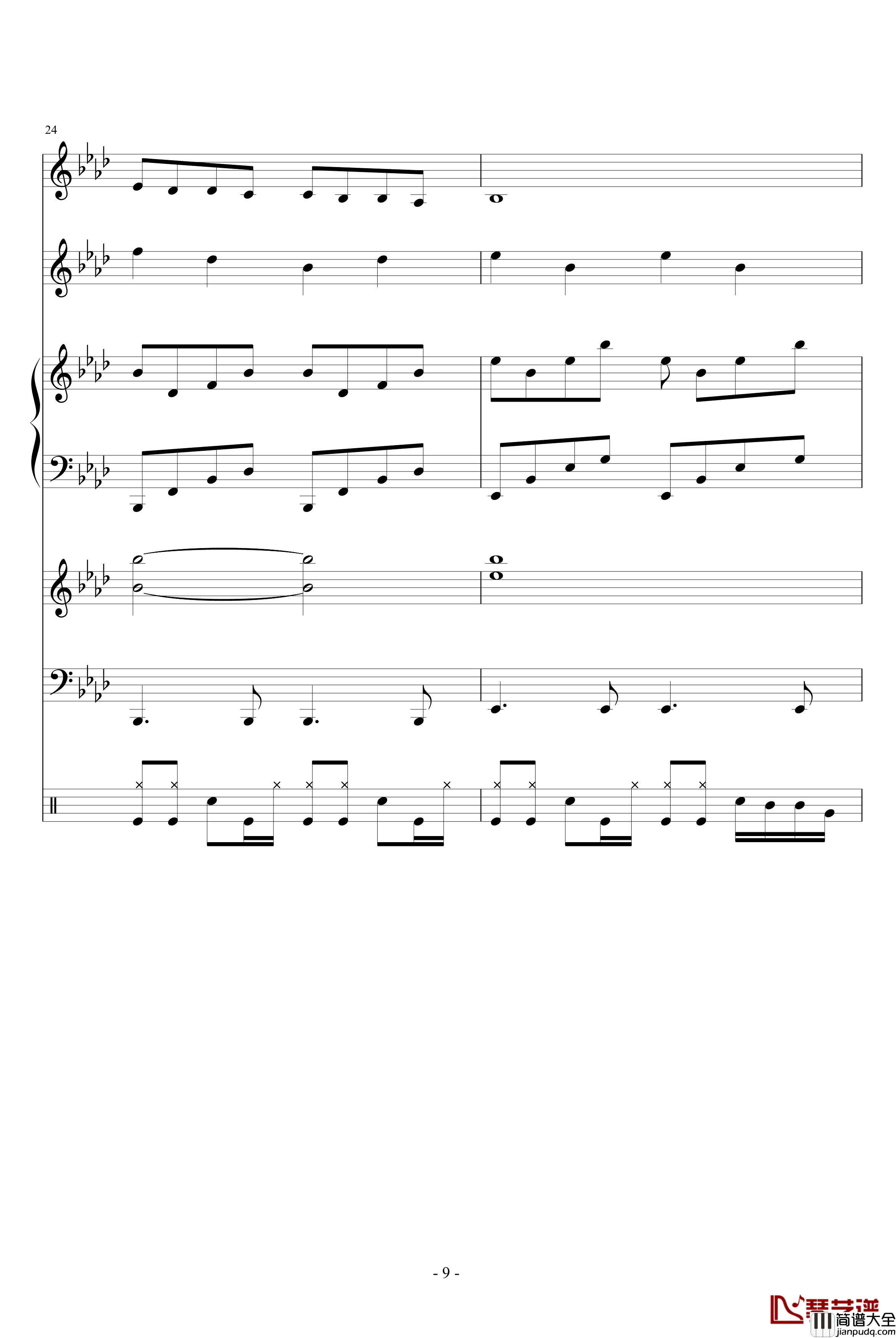 跨世时空的箫钢琴谱_主题_血腥残阳