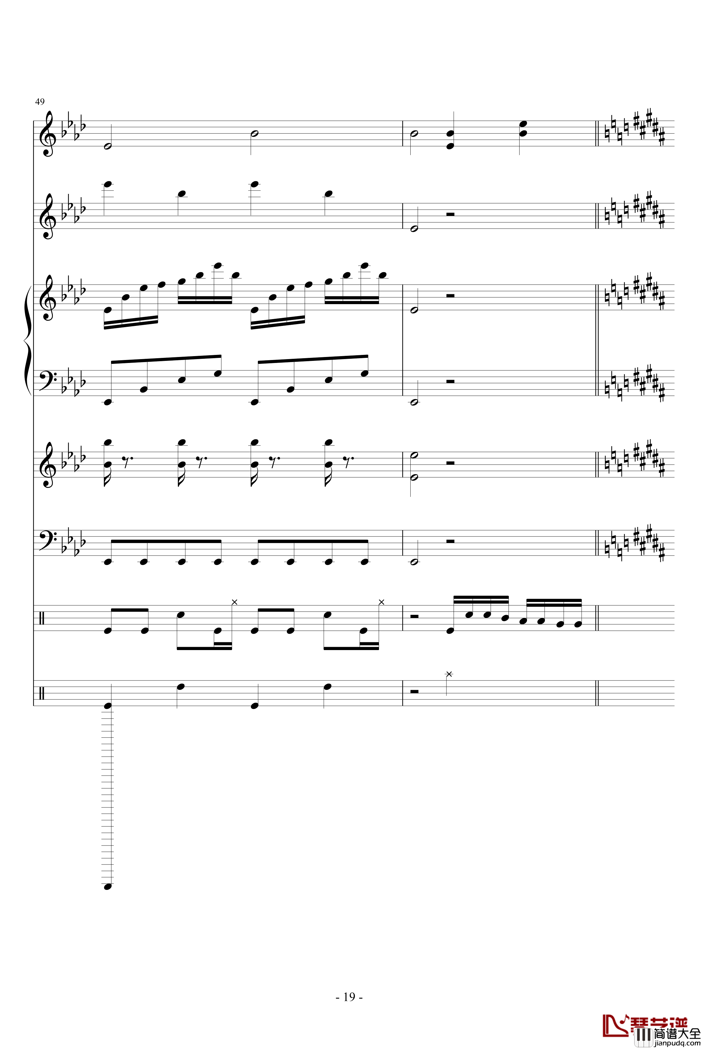 跨世时空的箫钢琴谱_主题_血腥残阳