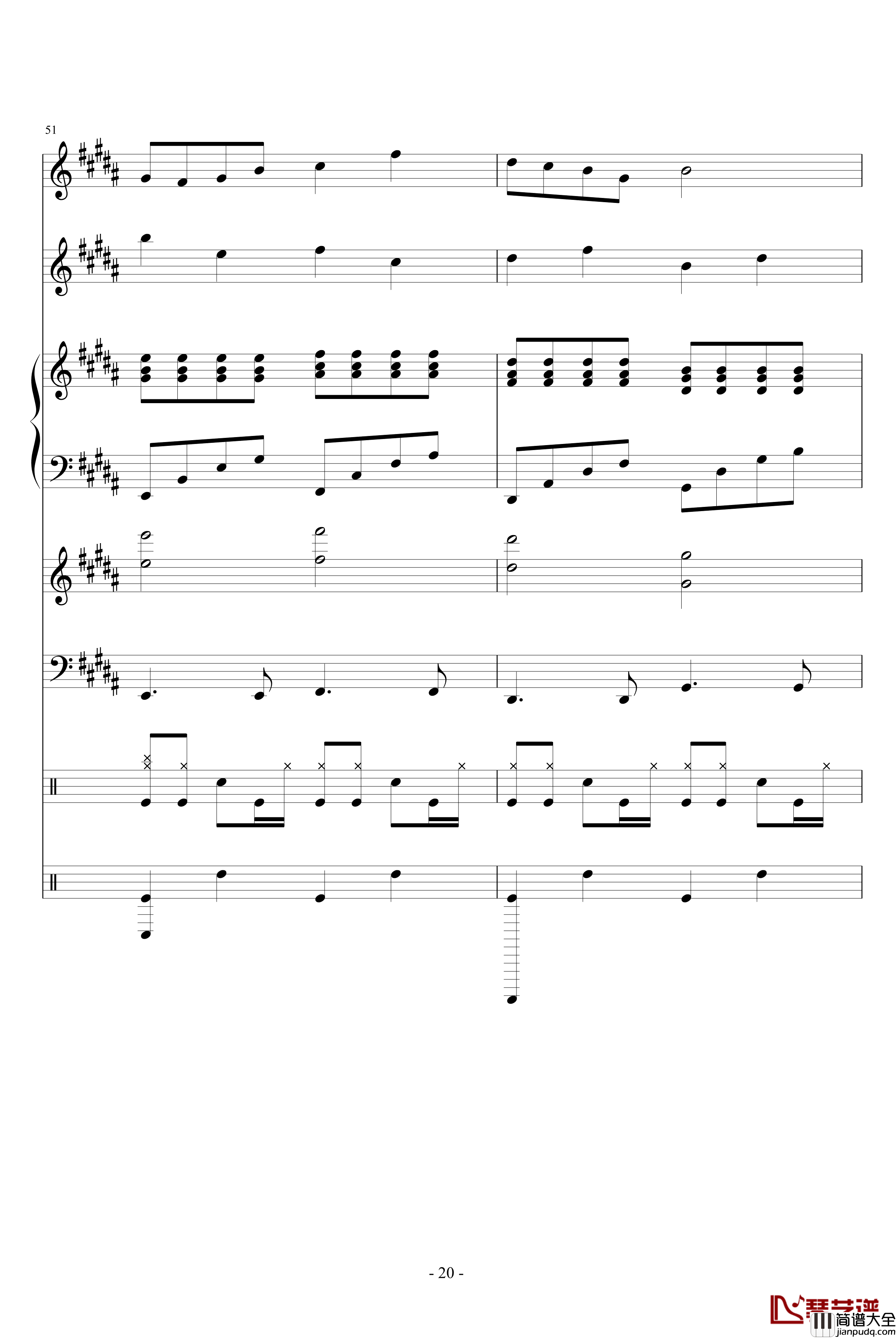 跨世时空的箫钢琴谱_主题_血腥残阳