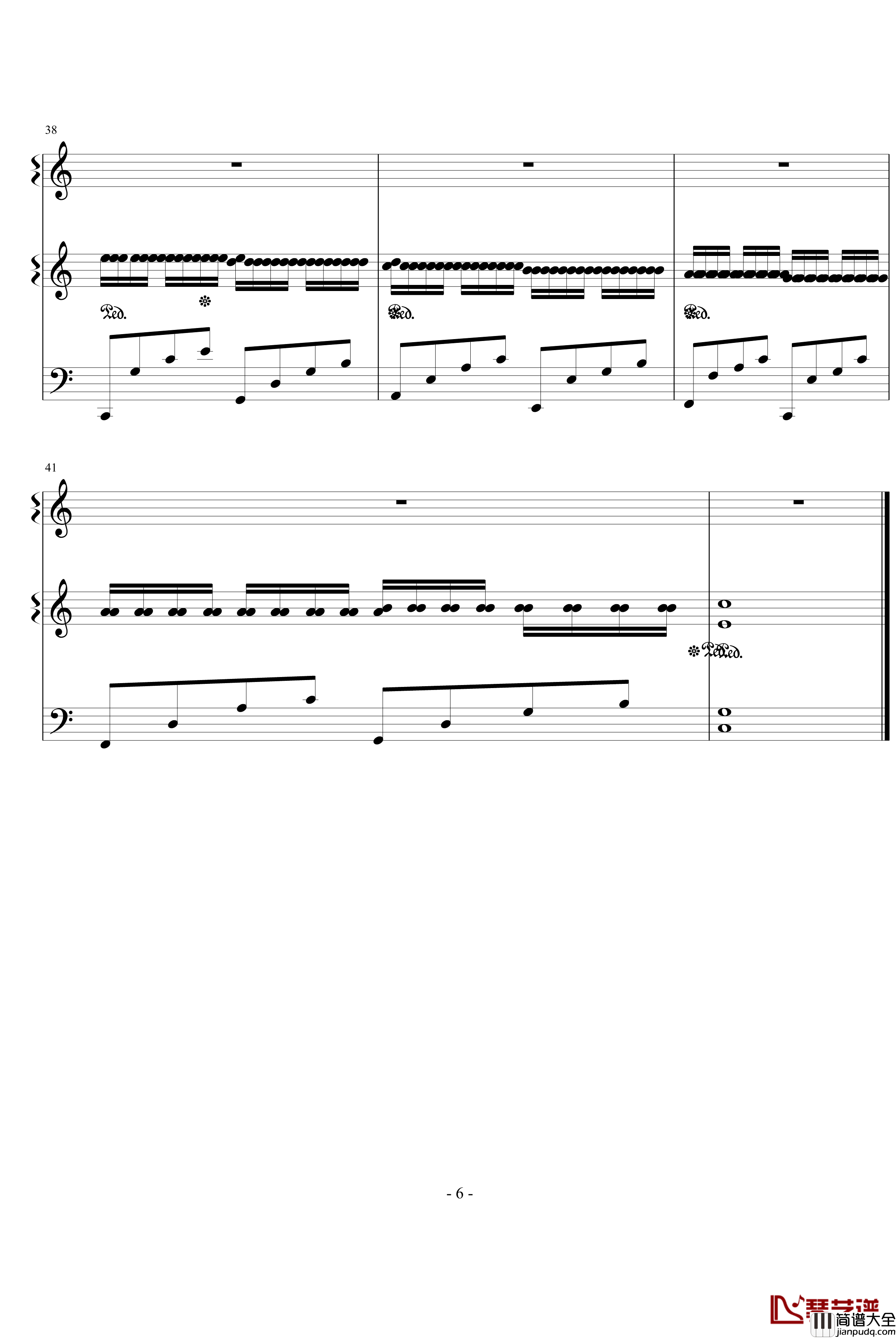 天空之城卡农钢琴谱_帕赫贝尔_Pachelbel