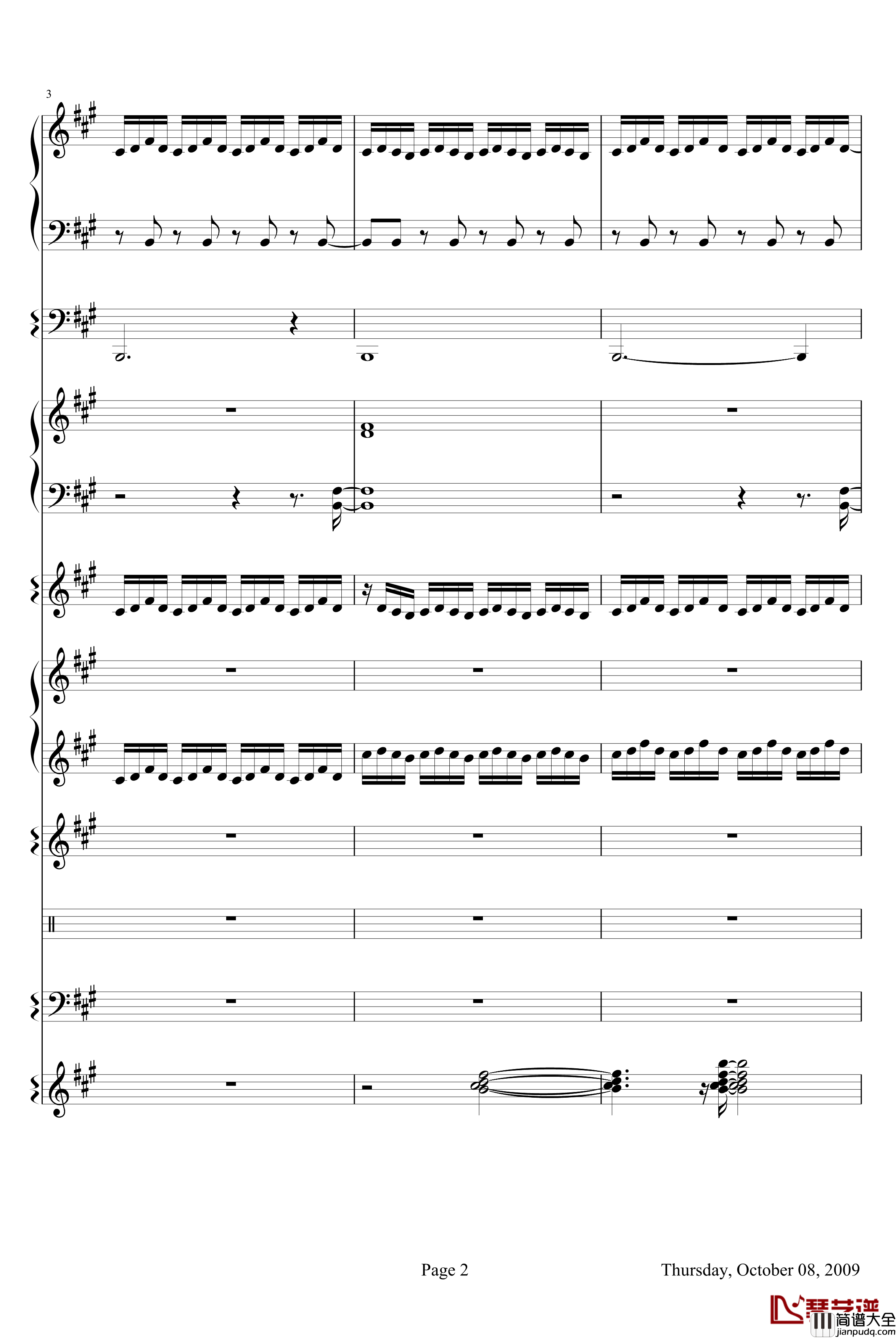 威尼斯无名士钢琴谱_欧美经典_克莱德曼