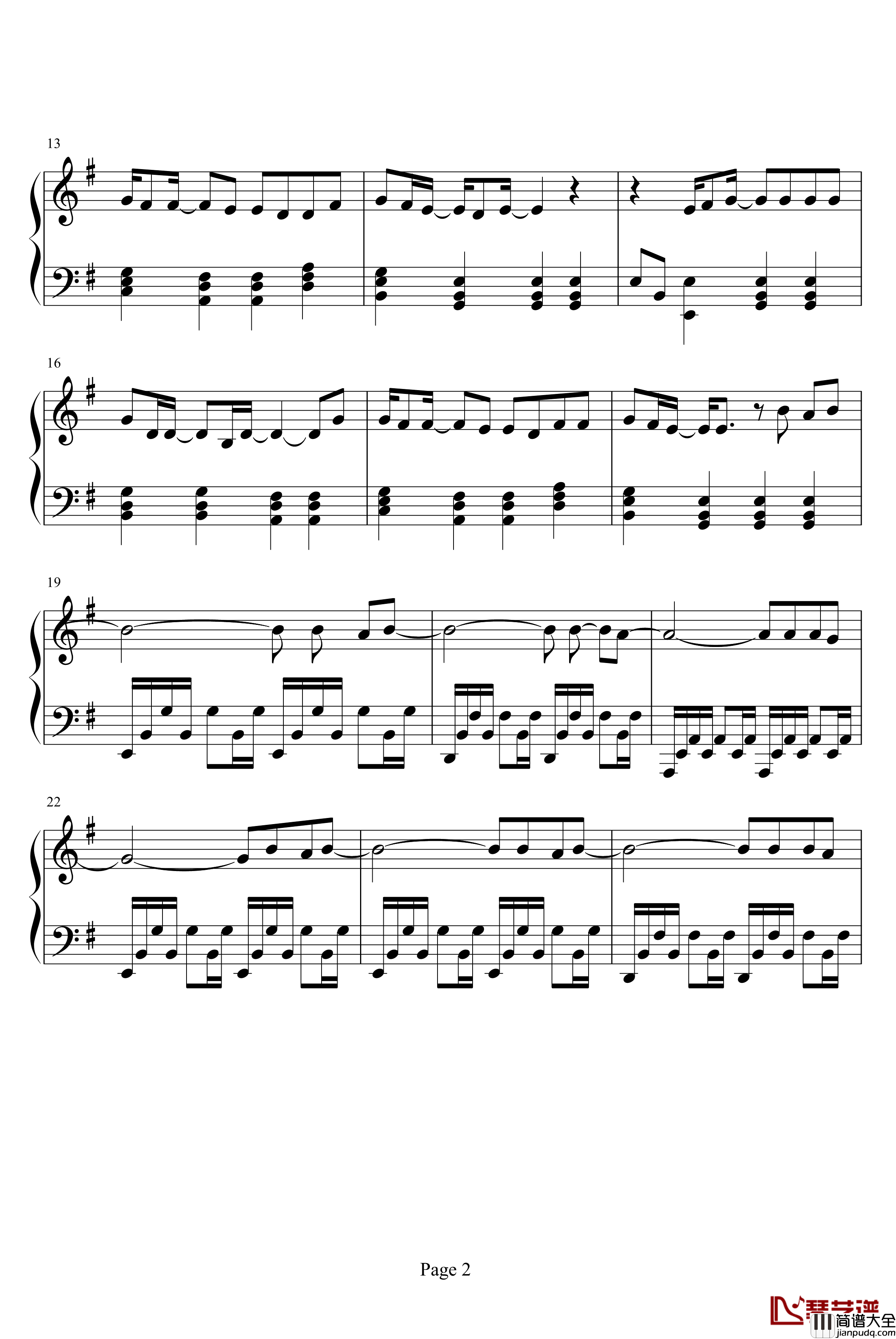 白色裂痕钢琴谱_周杰伦