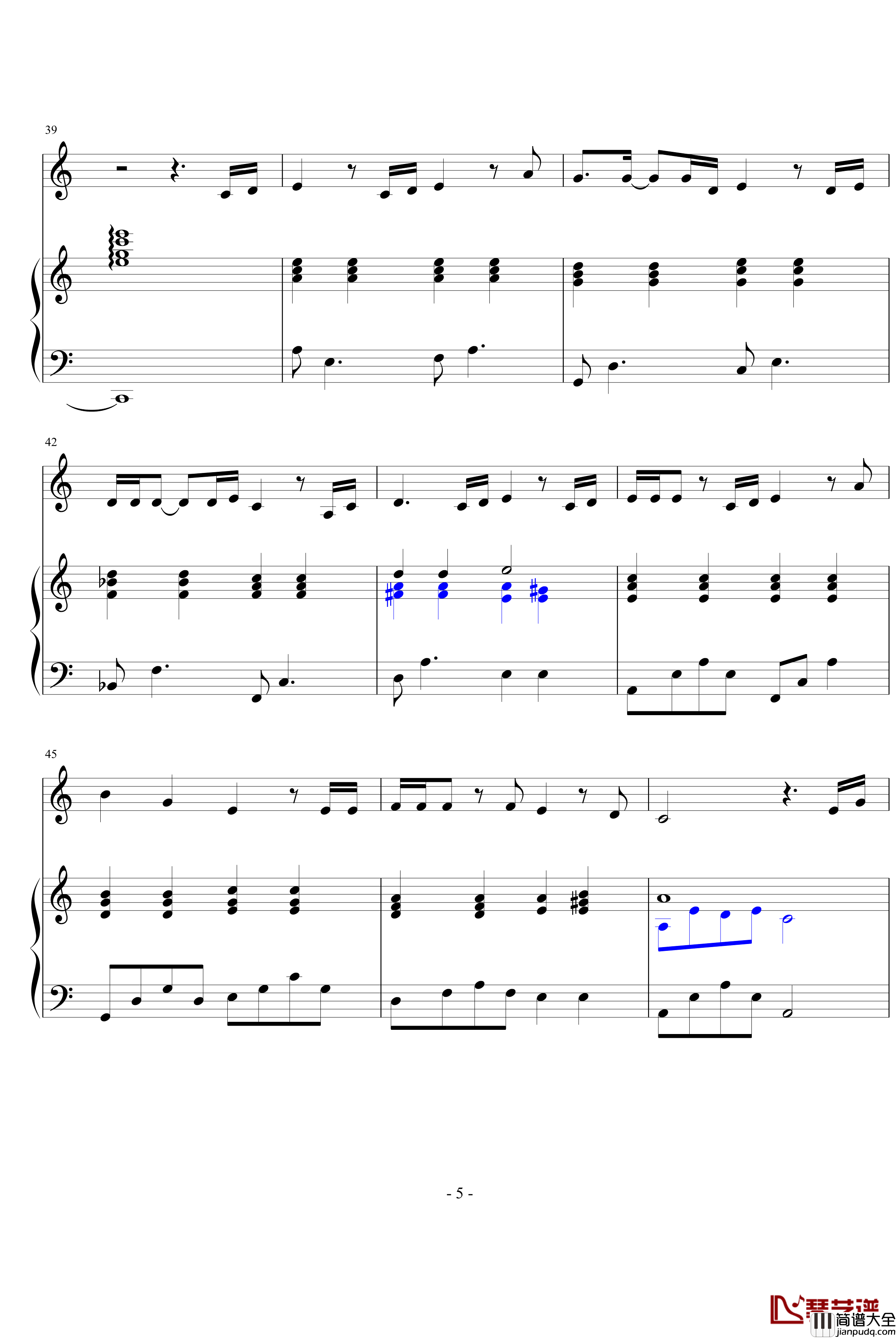 云之彼端钢琴谱_动漫影视