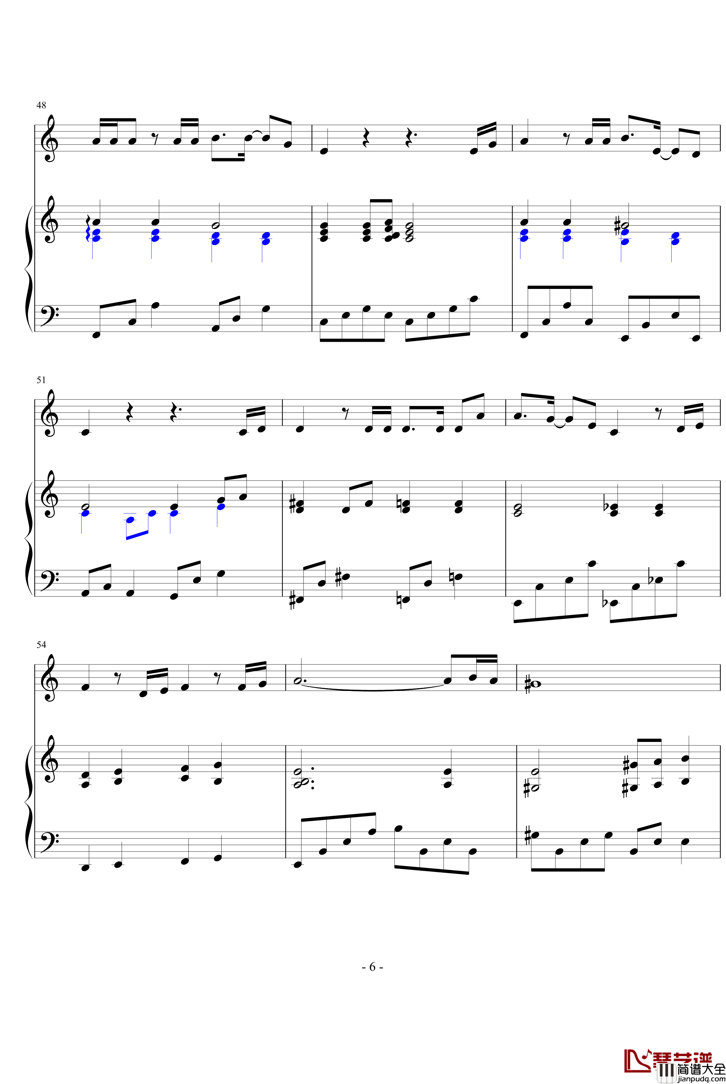 云之彼端钢琴谱_动漫影视