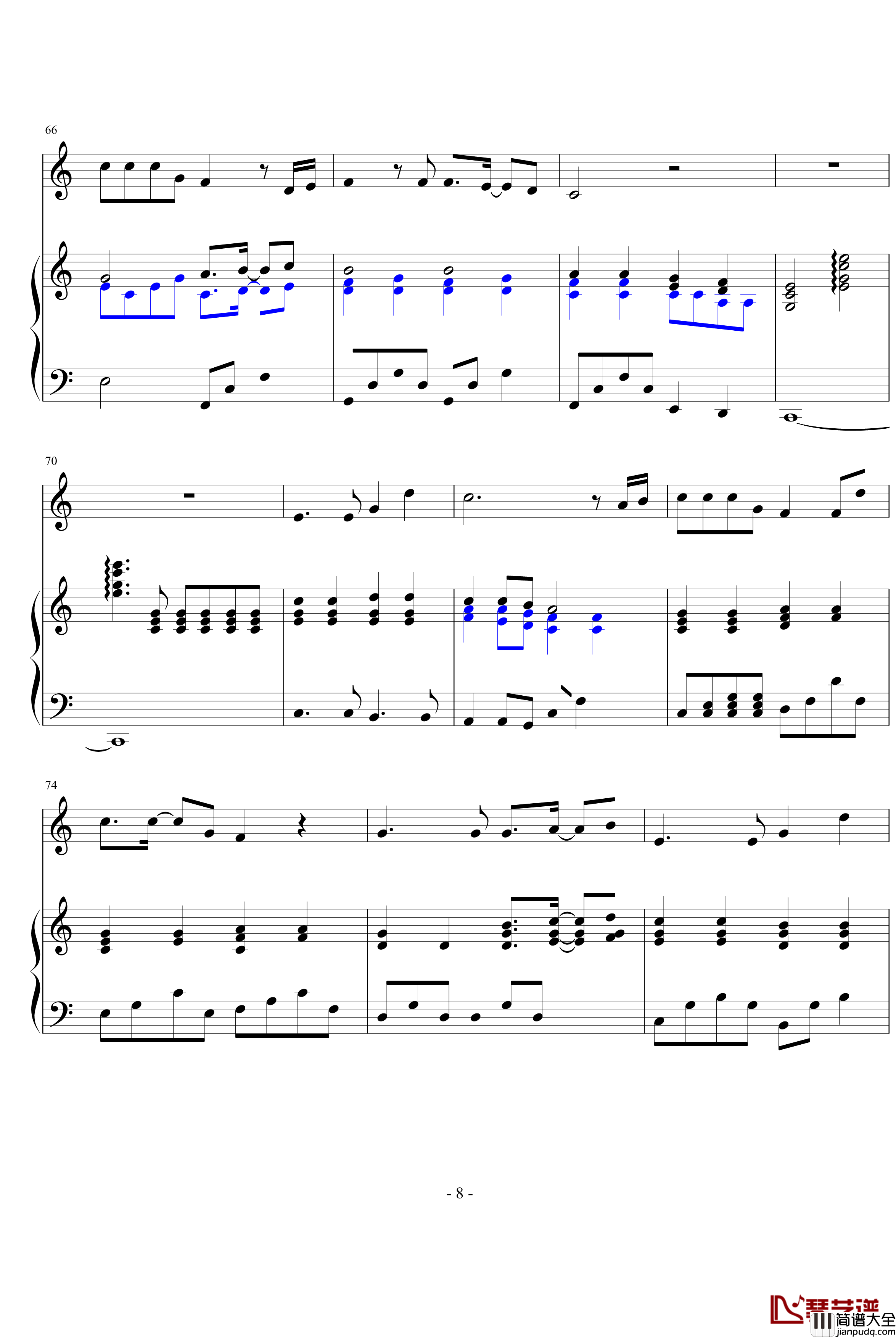 云之彼端钢琴谱_动漫影视