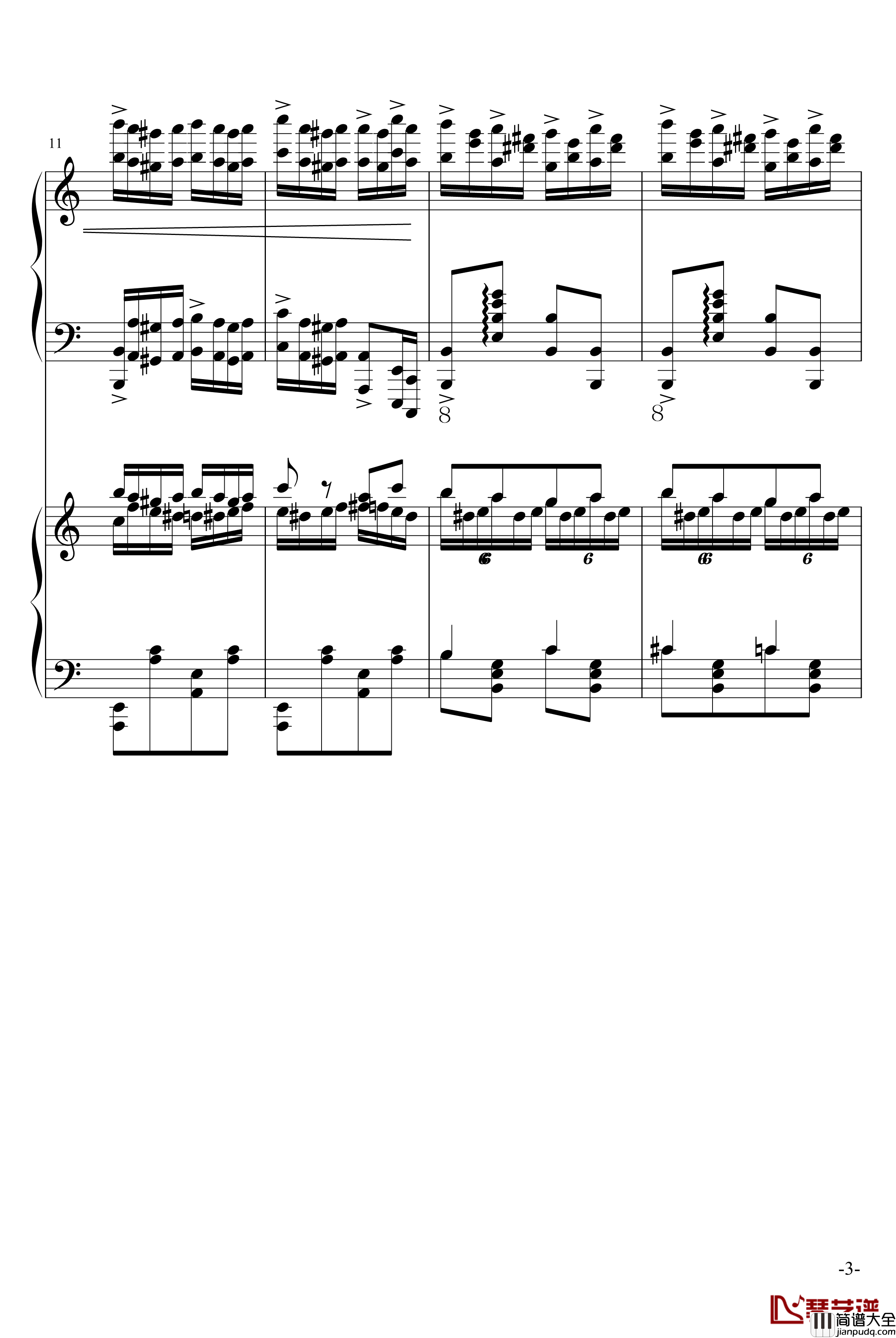 斗琴就找土耳其真实惠钢琴谱_修改_莫扎特