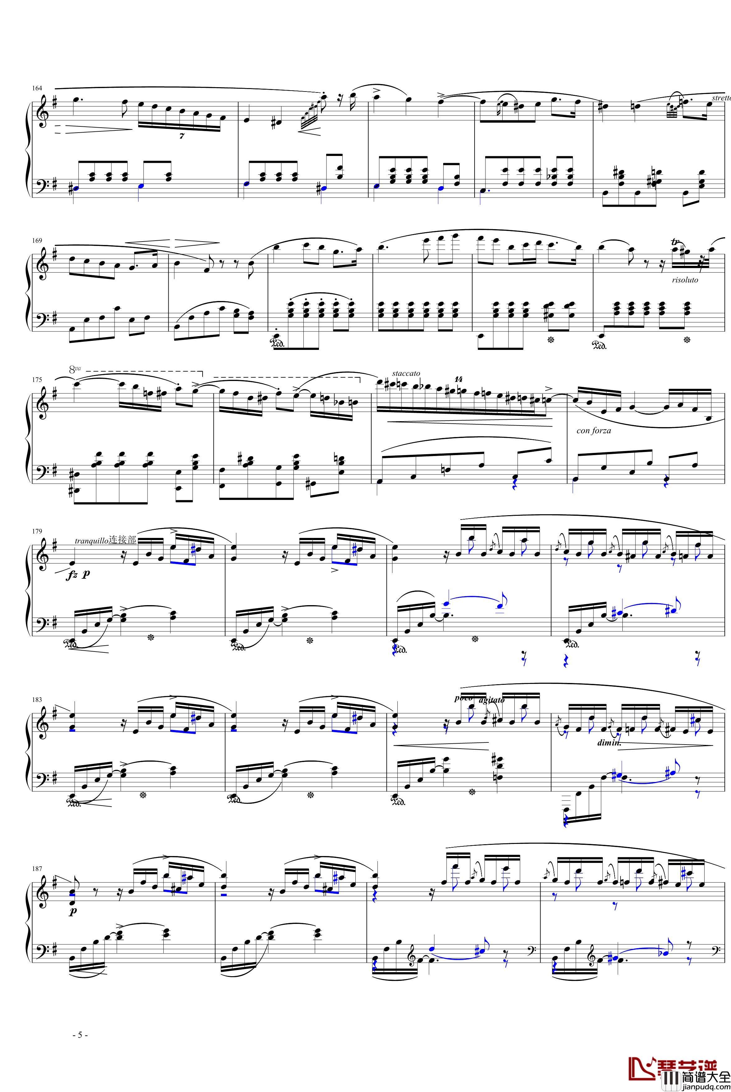 e小调第一钢琴协奏曲第一乐章钢琴谱_肖邦_chopin