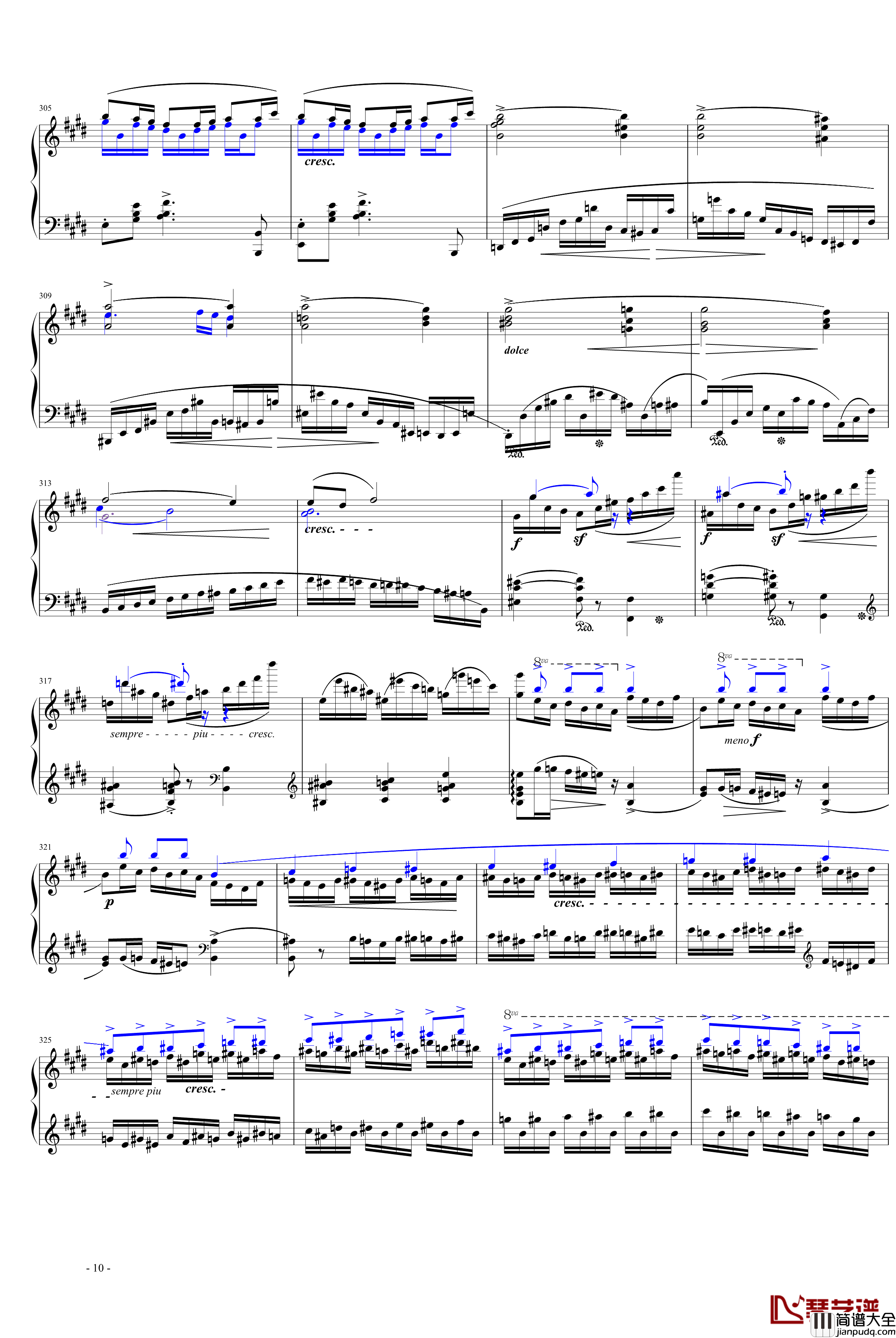 e小调第一钢琴协奏曲第一乐章钢琴谱_肖邦_chopin