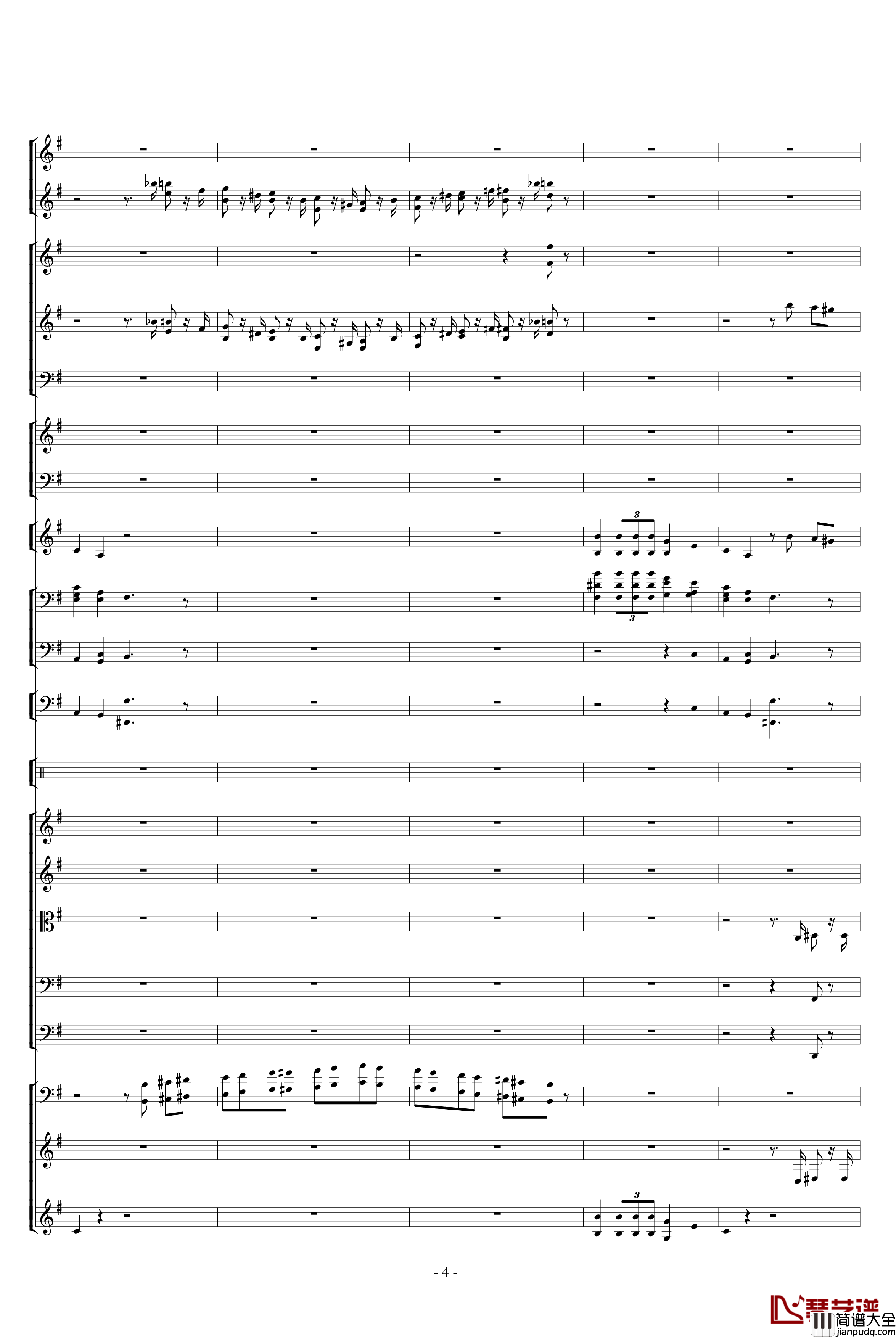 胡桃夹子组曲之进行曲钢琴谱_柴科夫斯基_Peter_Ilyich_Tchaikovsky