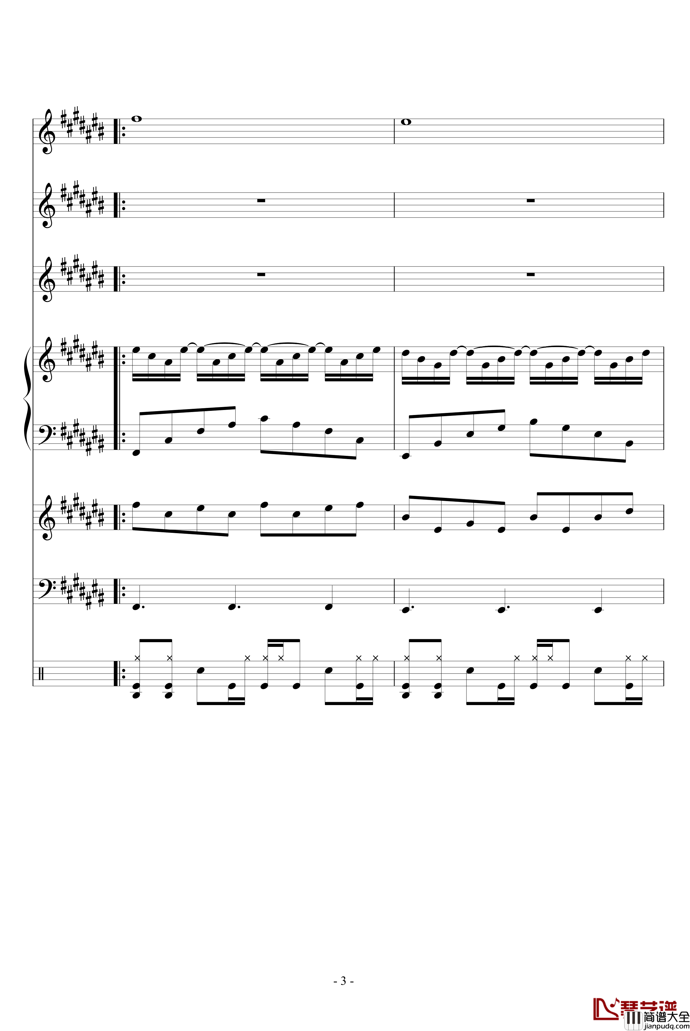 Fall钢琴谱_血腥残阳