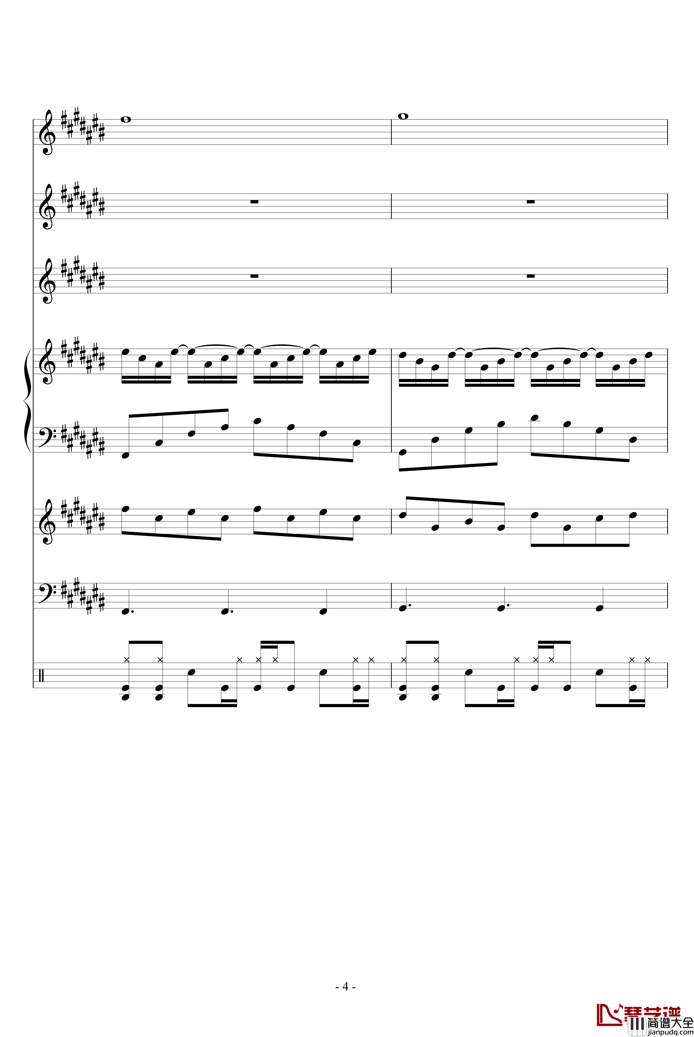 Fall钢琴谱_血腥残阳