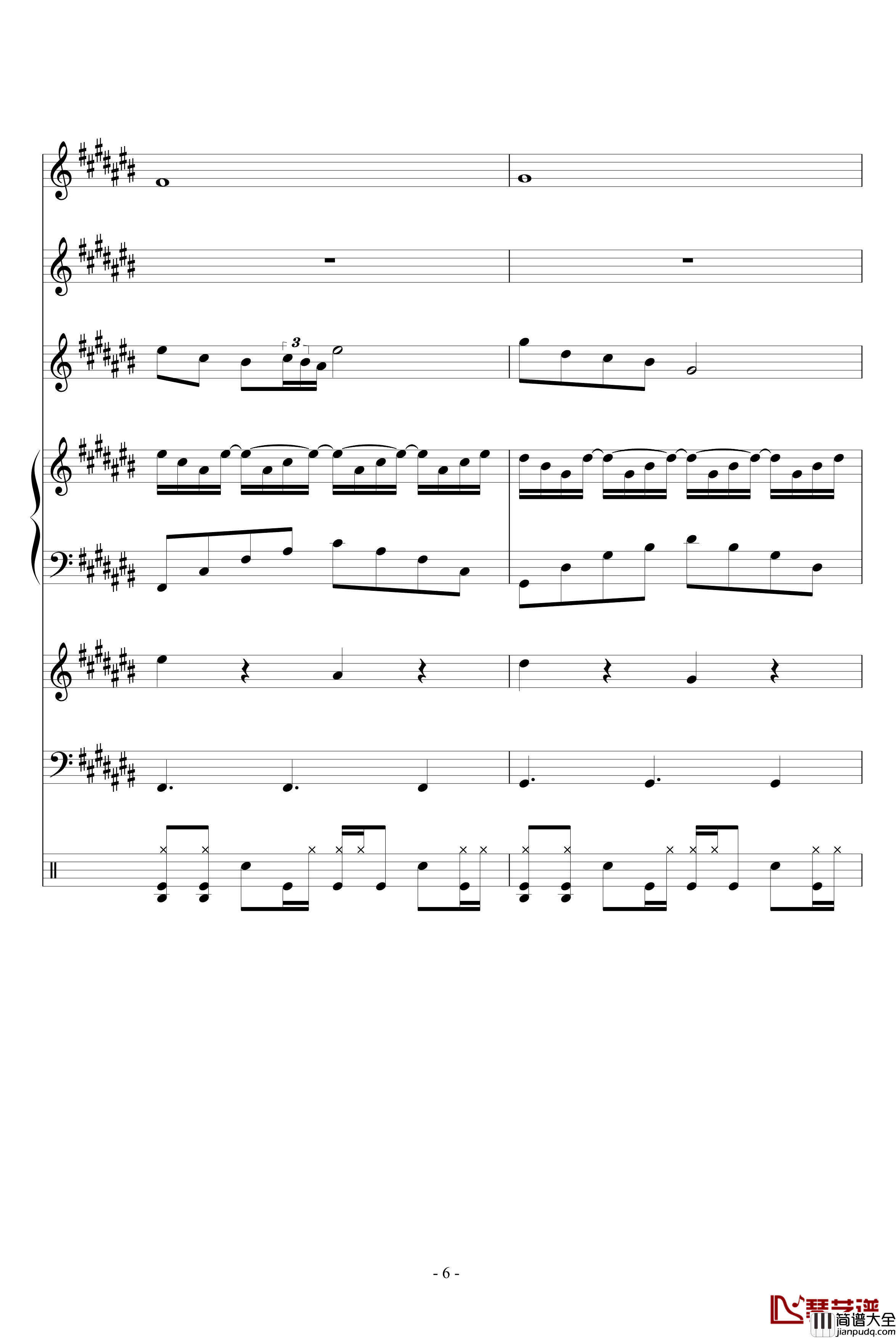 Fall钢琴谱_血腥残阳