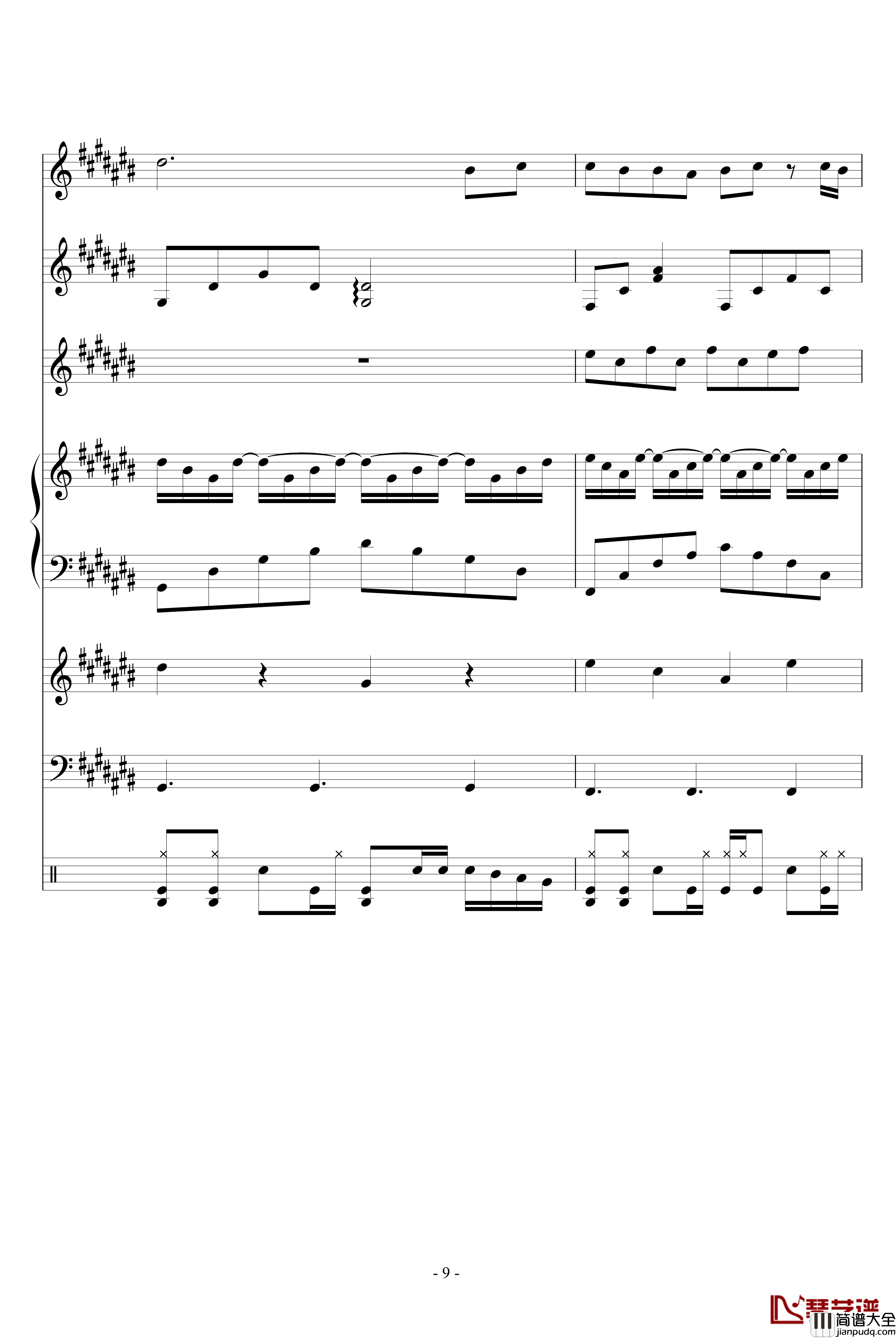 Fall钢琴谱_血腥残阳