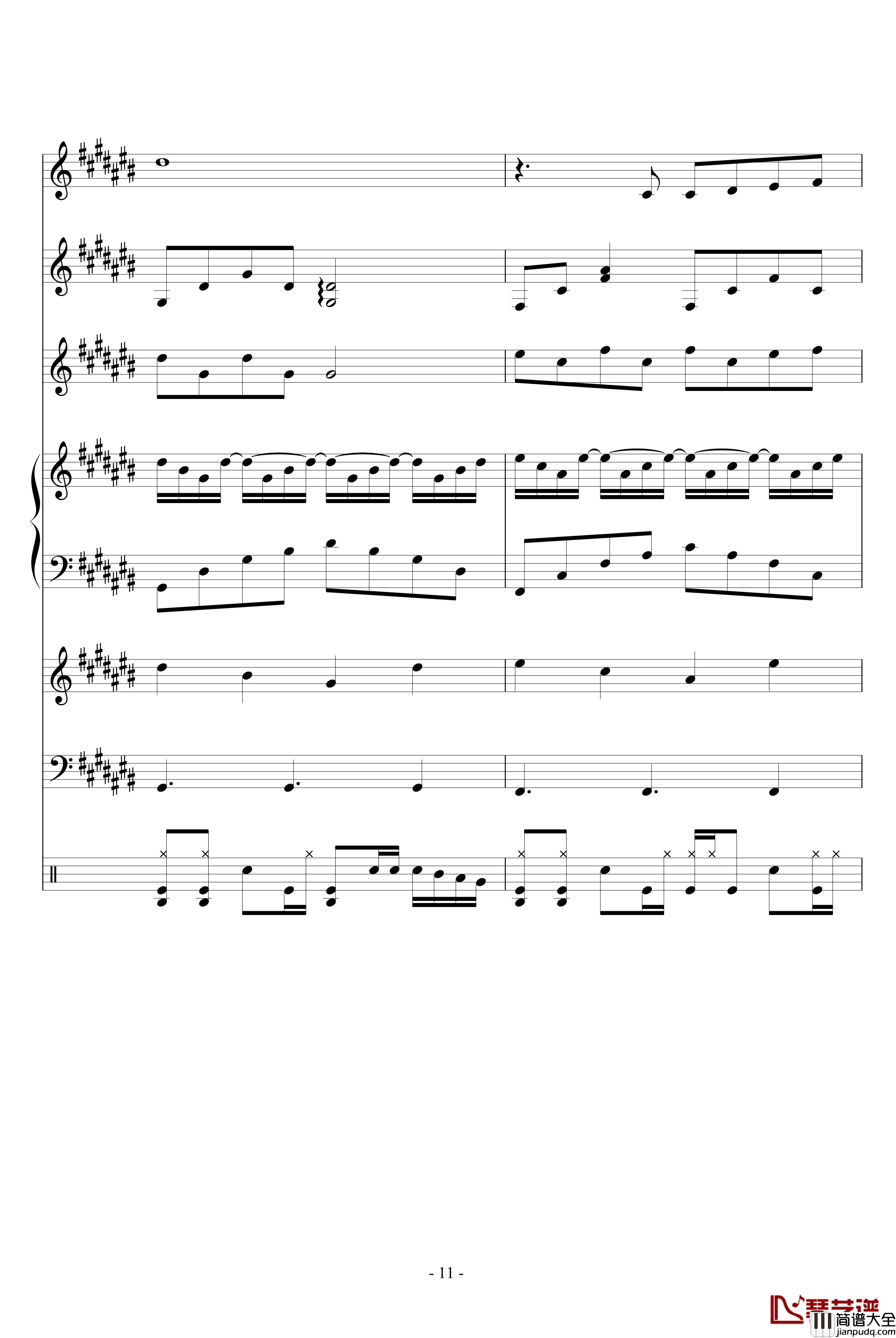 Fall钢琴谱_血腥残阳