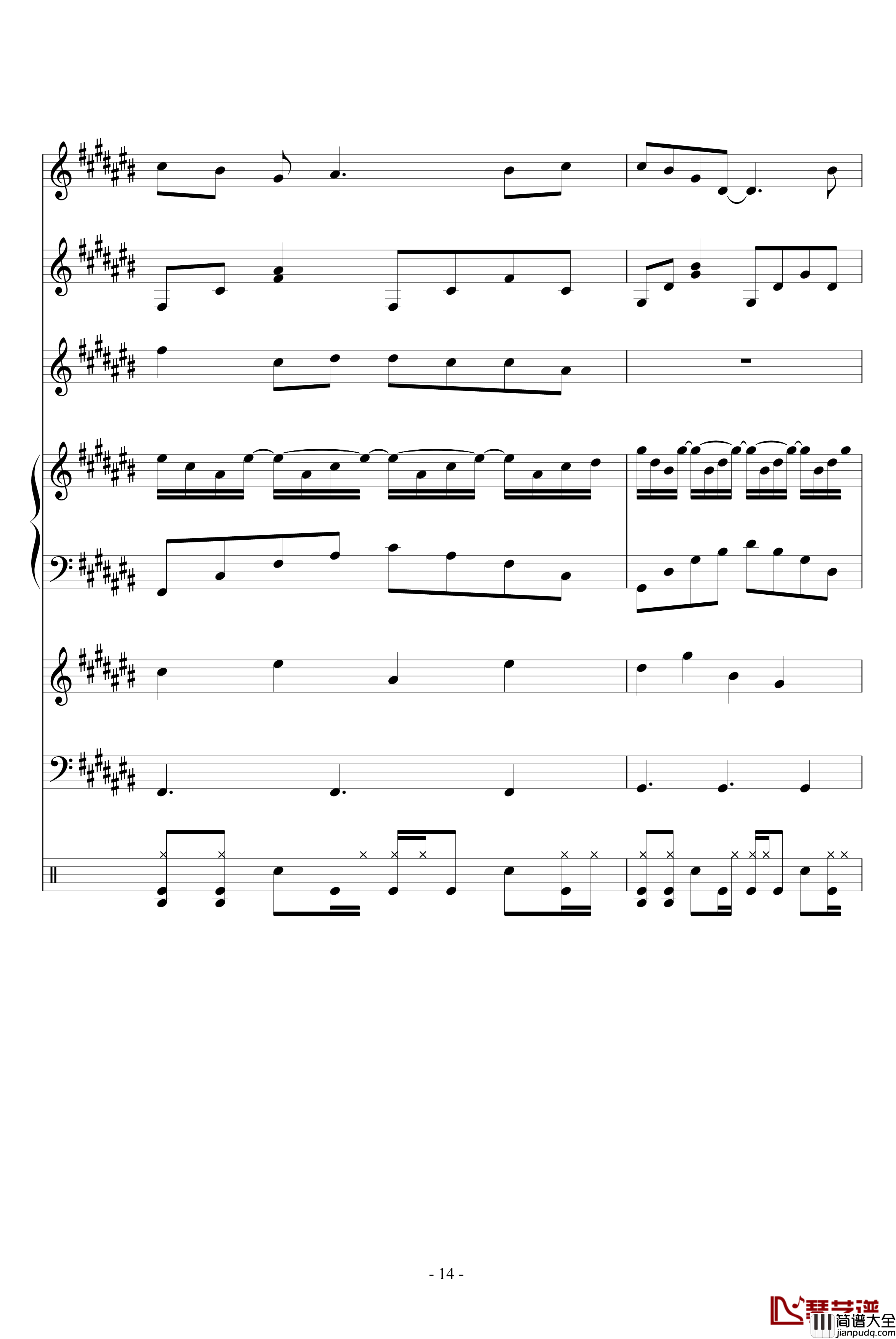 Fall钢琴谱_血腥残阳