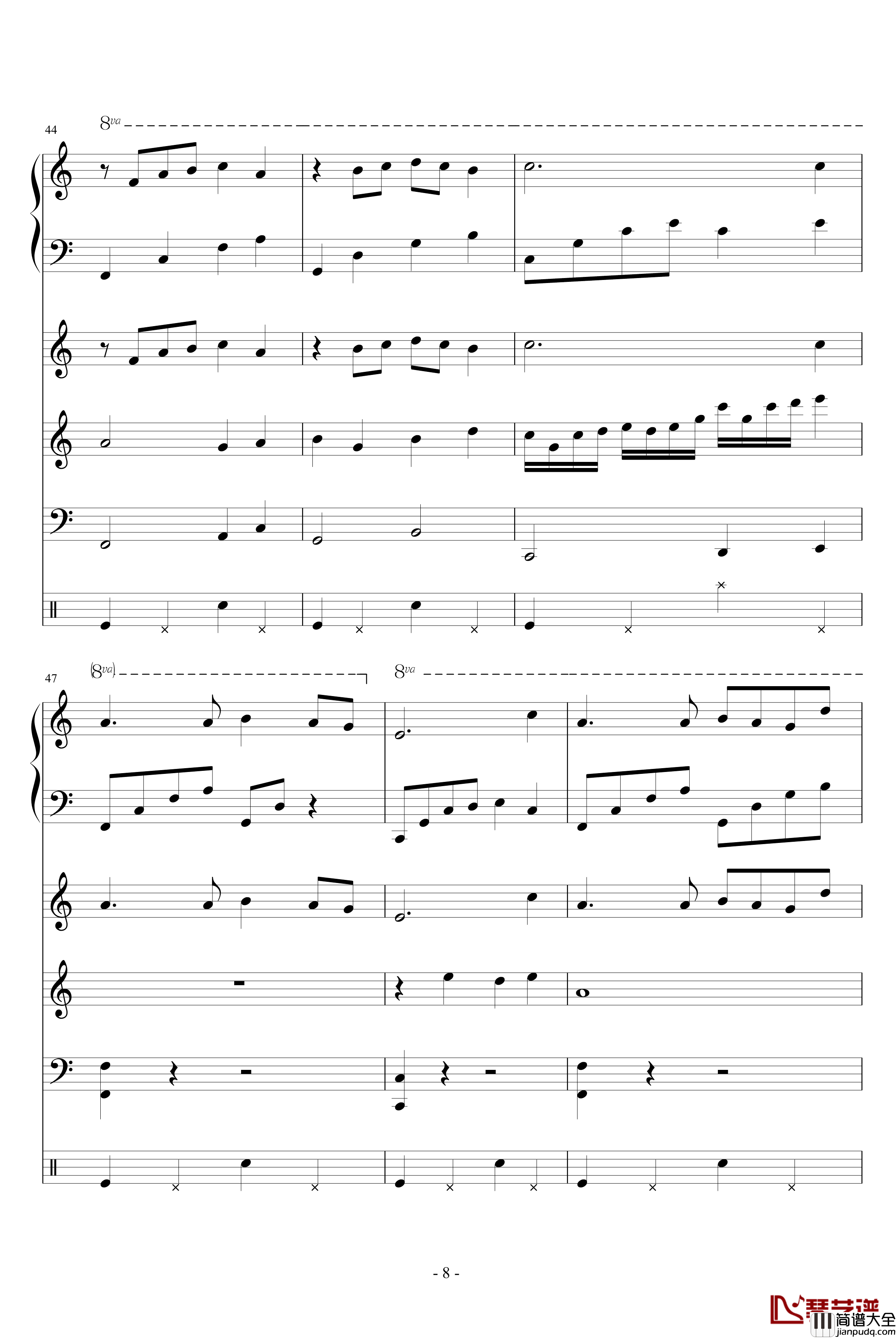 彩虹社歌钢琴谱_未完成_葬礼の华彩