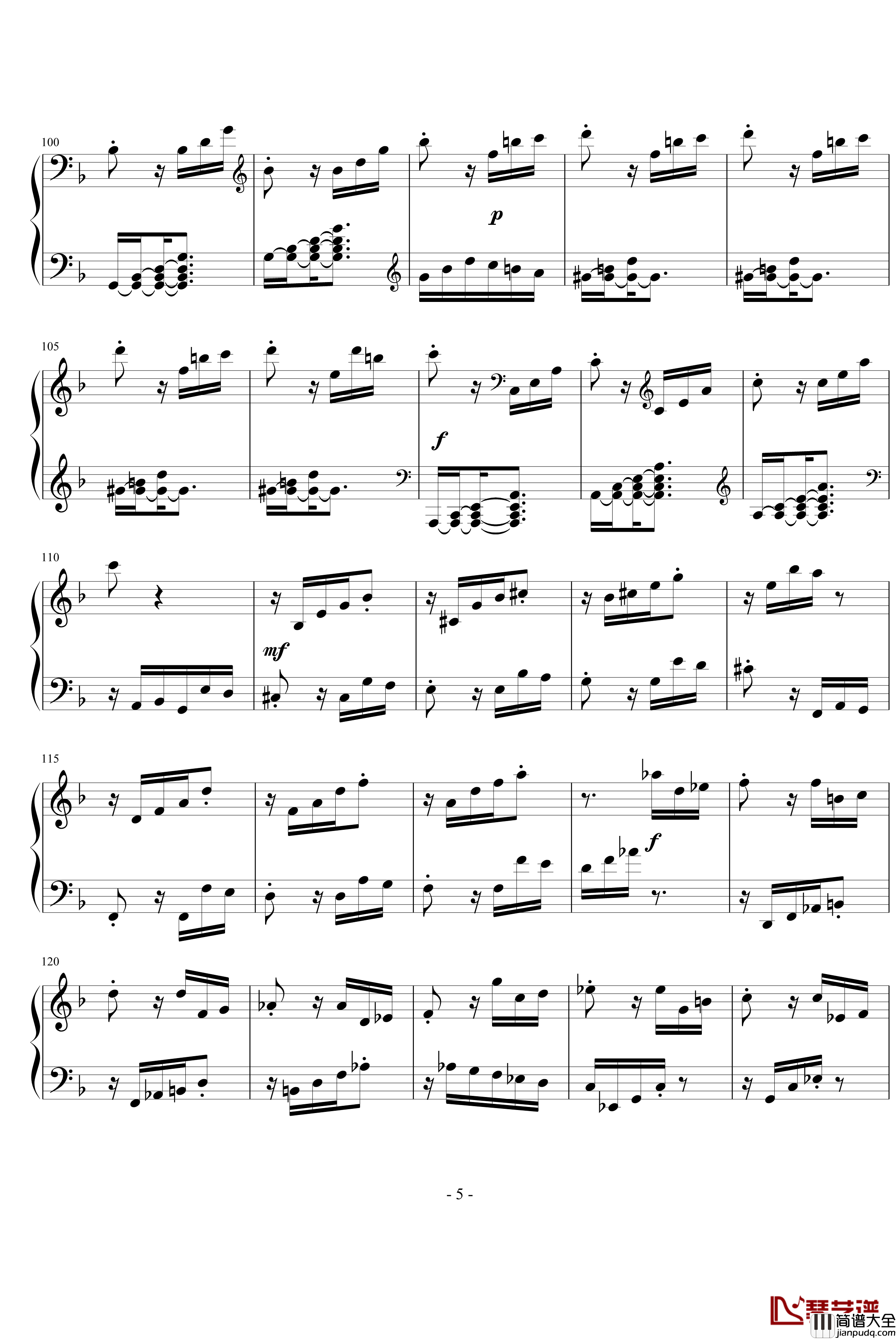 暴风雨第三乐章钢琴谱_贝多芬_beethoven