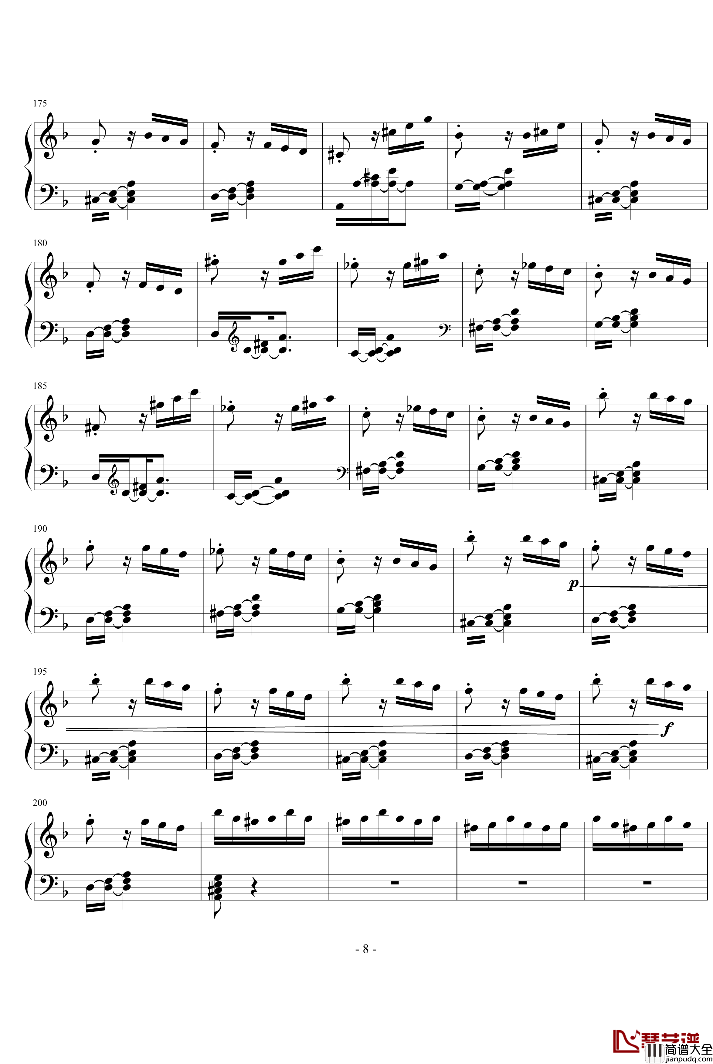 暴风雨第三乐章钢琴谱_贝多芬_beethoven