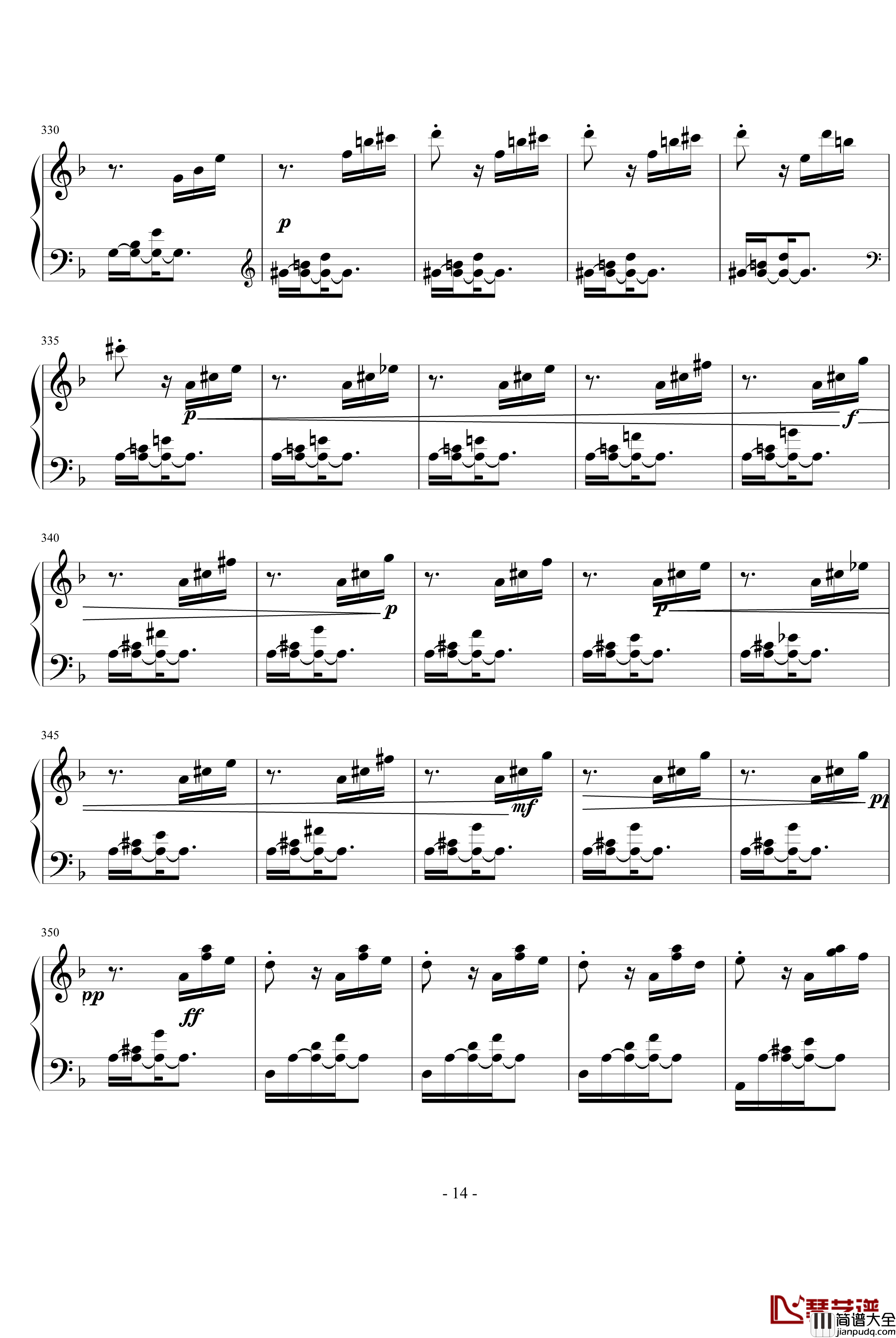 暴风雨第三乐章钢琴谱_贝多芬_beethoven