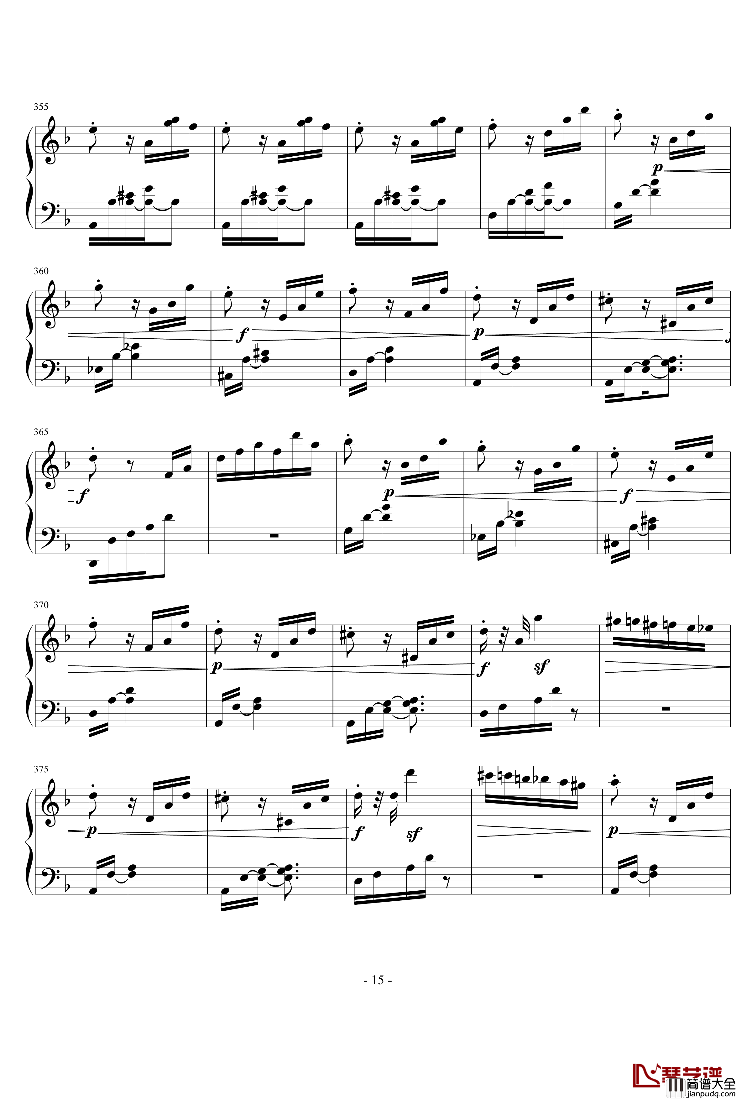 暴风雨第三乐章钢琴谱_贝多芬_beethoven