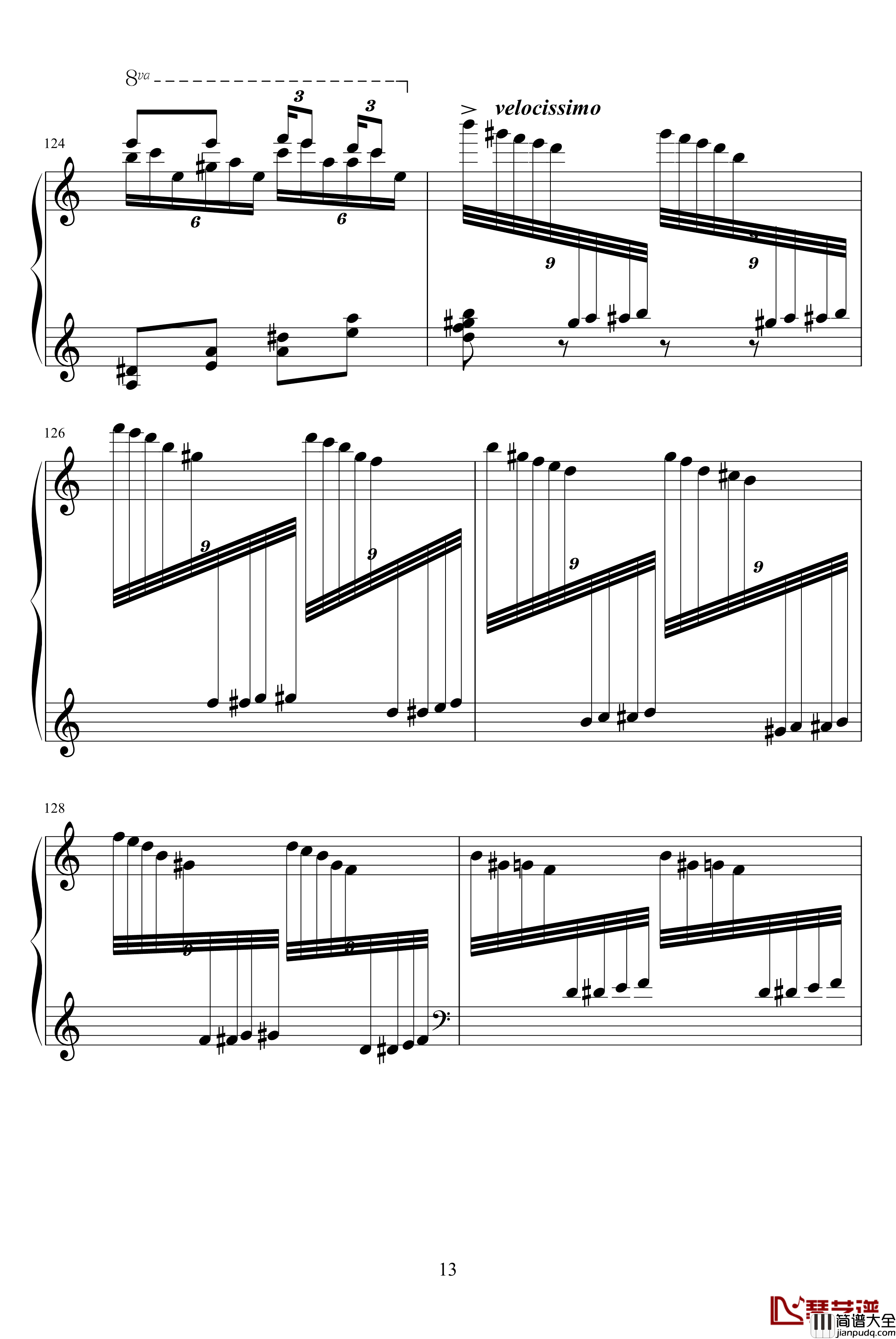 土耳其进行曲钢琴谱_原版_莫扎特_瓦洛多斯