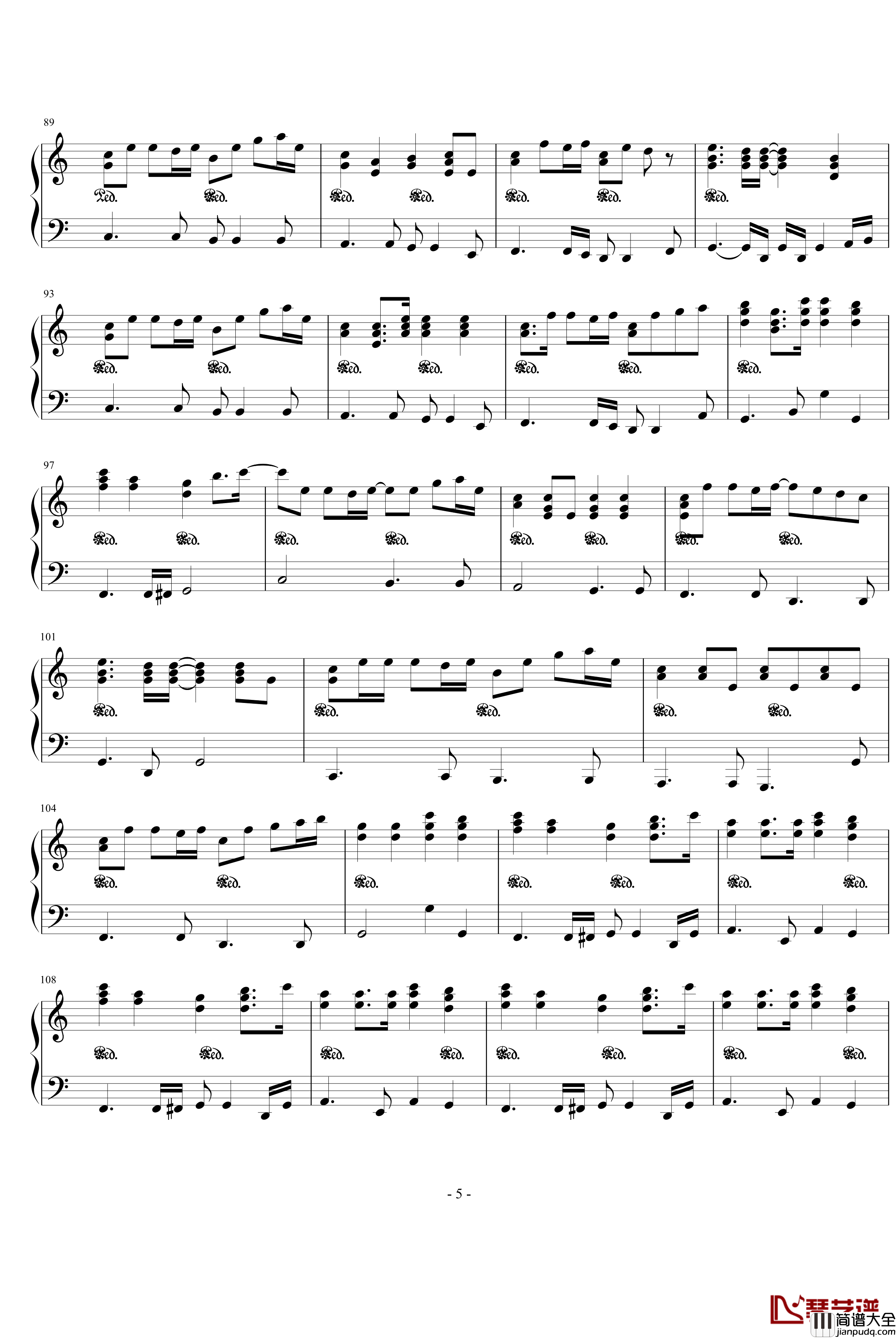 taers钢琴谱_钢琴版_欧美经典