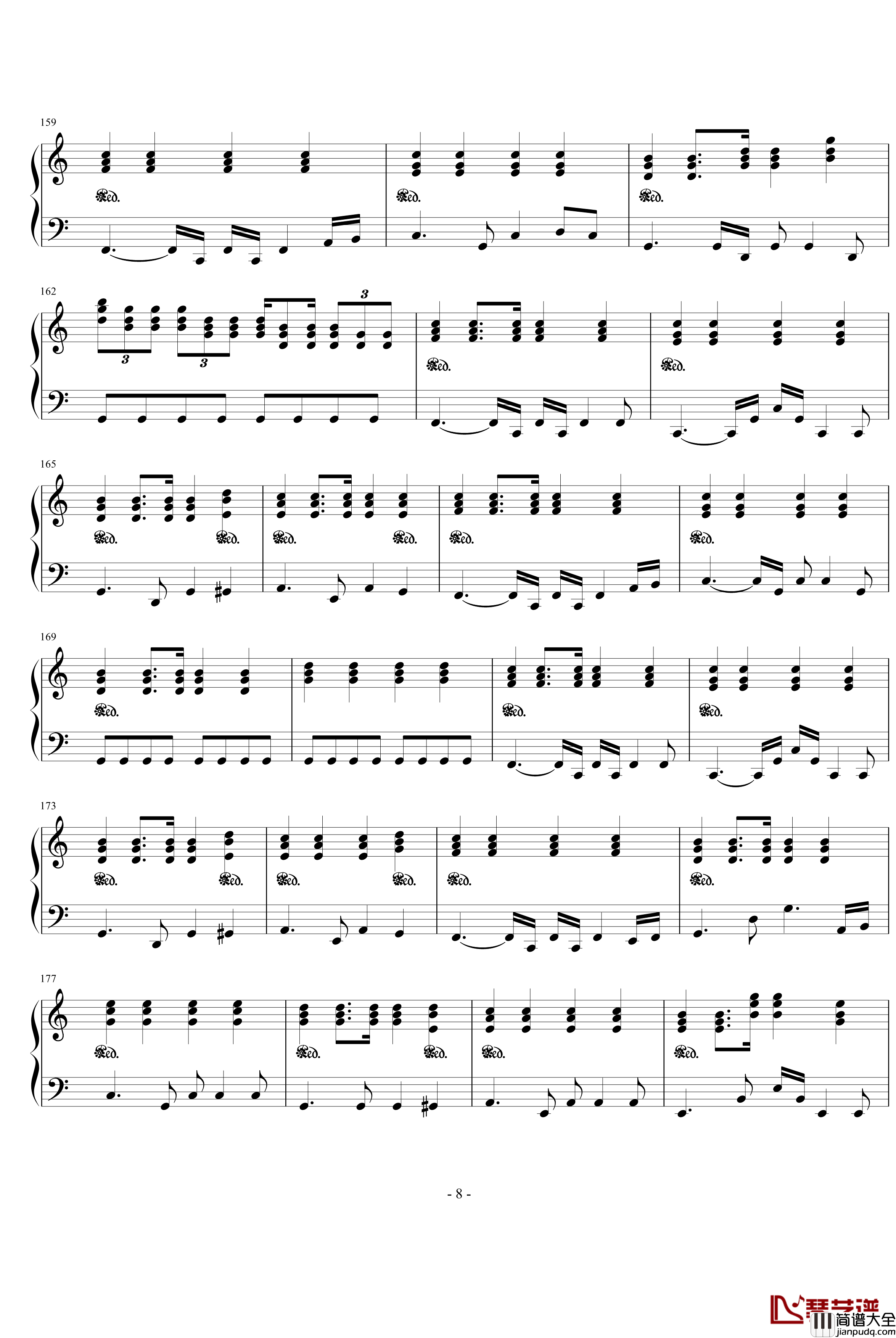 taers钢琴谱_钢琴版_欧美经典