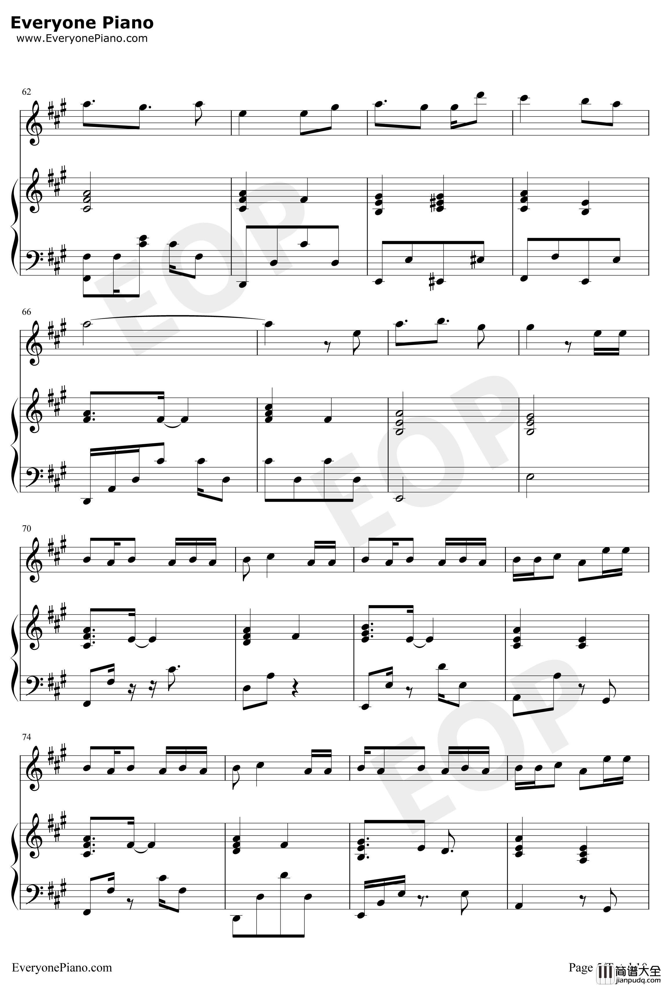 最后的旅行钢琴谱_Rainton桐_记龙族绘梨衣