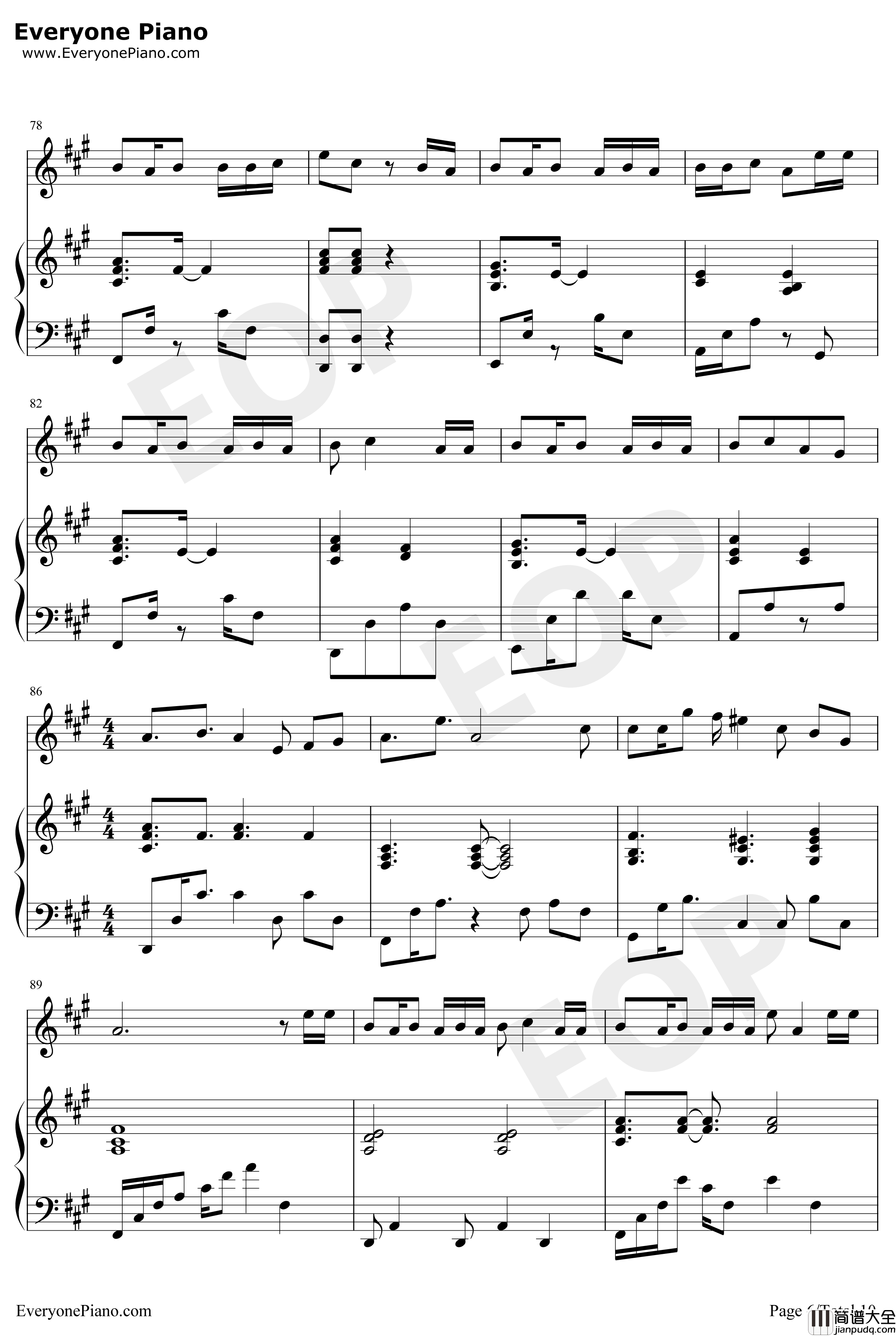 最后的旅行钢琴谱_Rainton桐_记龙族绘梨衣