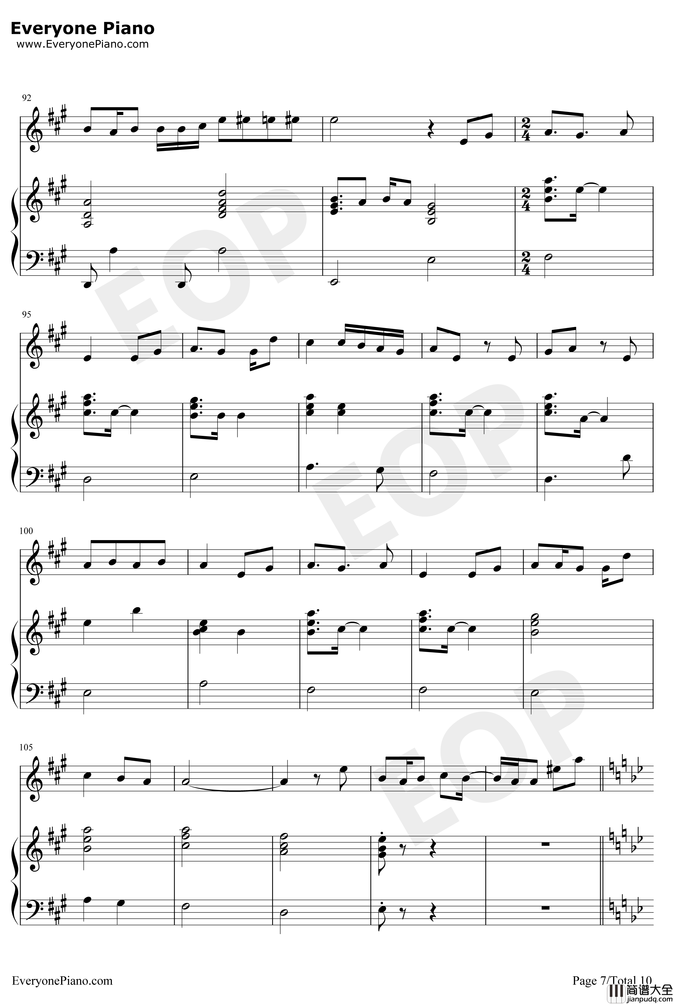 最后的旅行钢琴谱_Rainton桐_记龙族绘梨衣