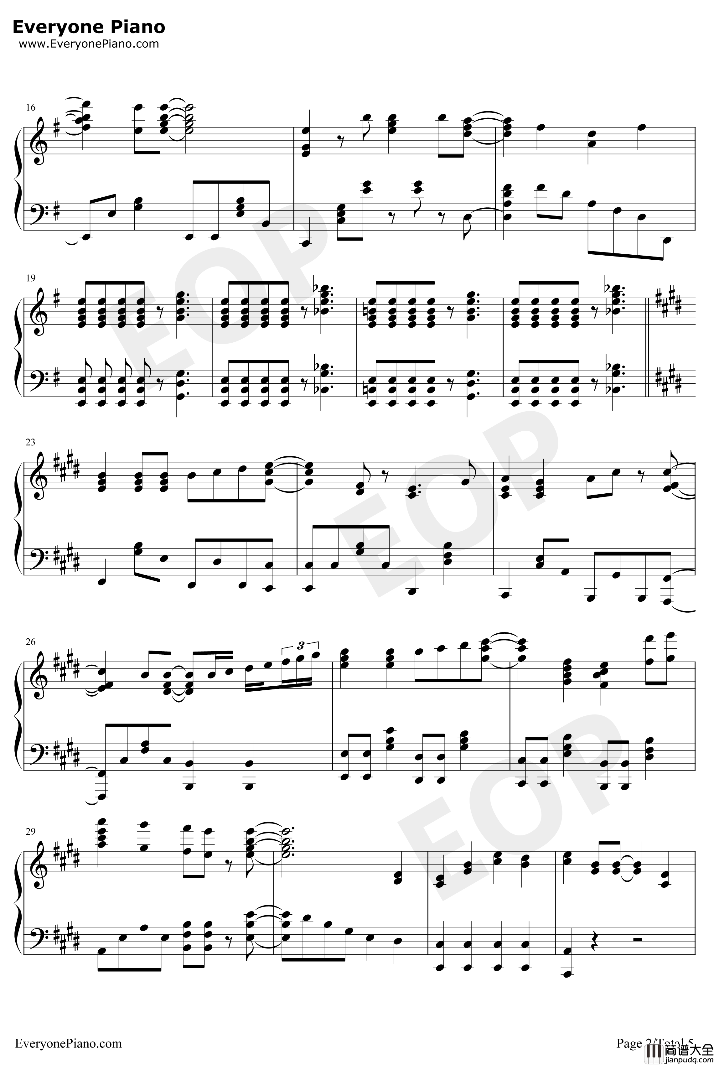 ときめきエクスペリエンス钢琴谱_PoppinParty_BanGDreamOP