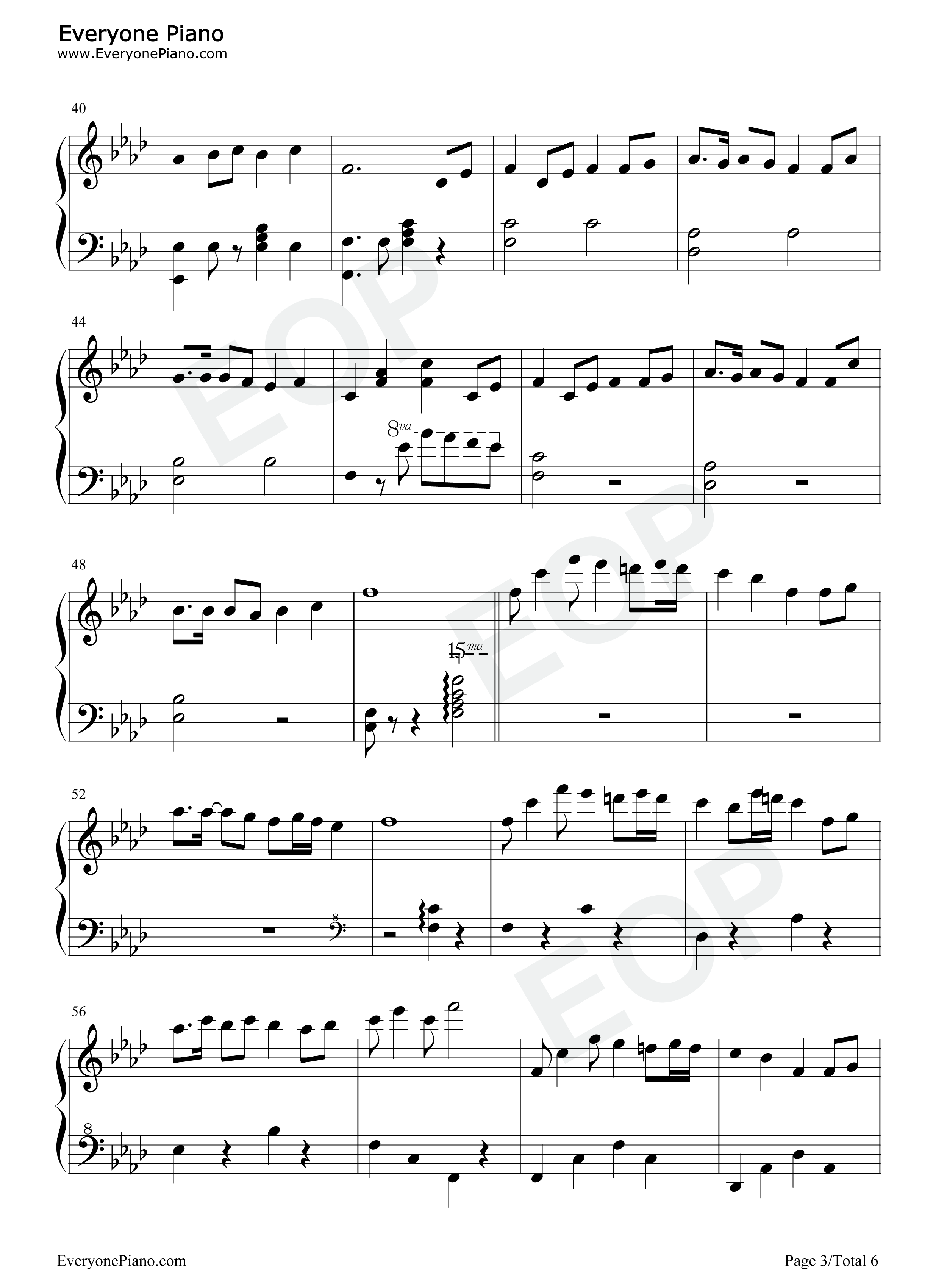 韶华赋钢琴谱_兰音Reine_小柔_艾露露