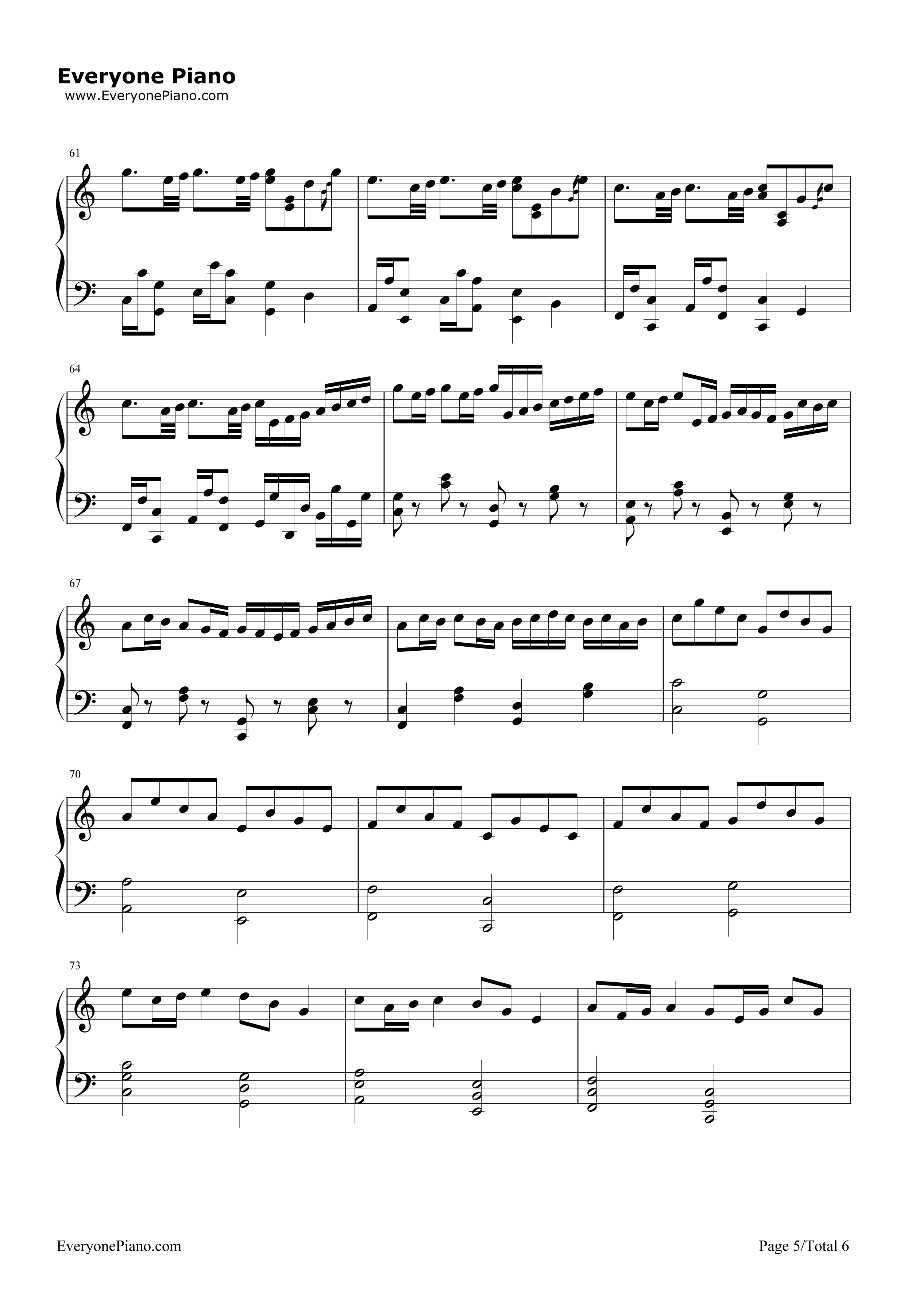 卡农圣诞夜钢琴谱_卡农