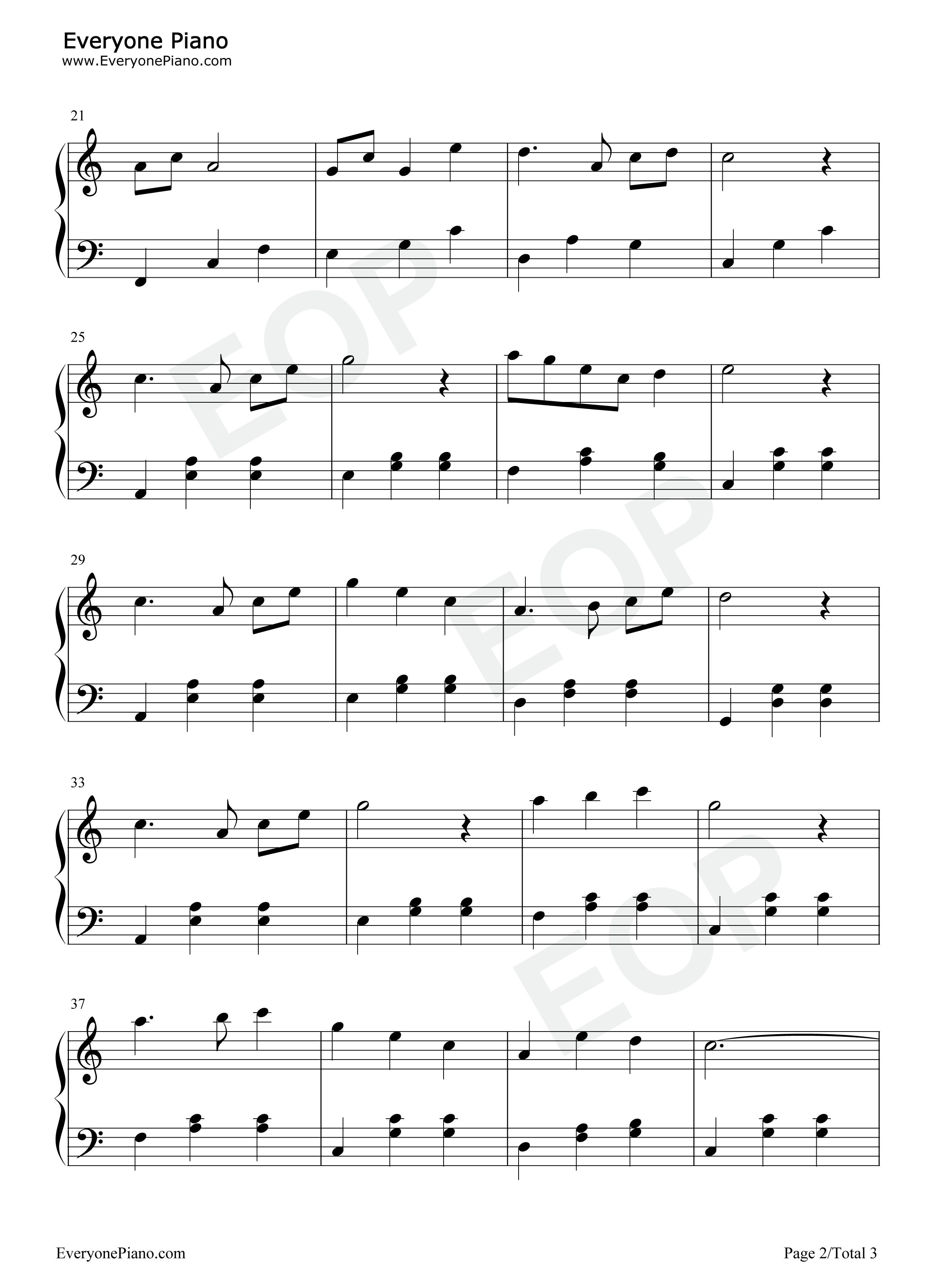 萱草花钢琴谱_张小斐