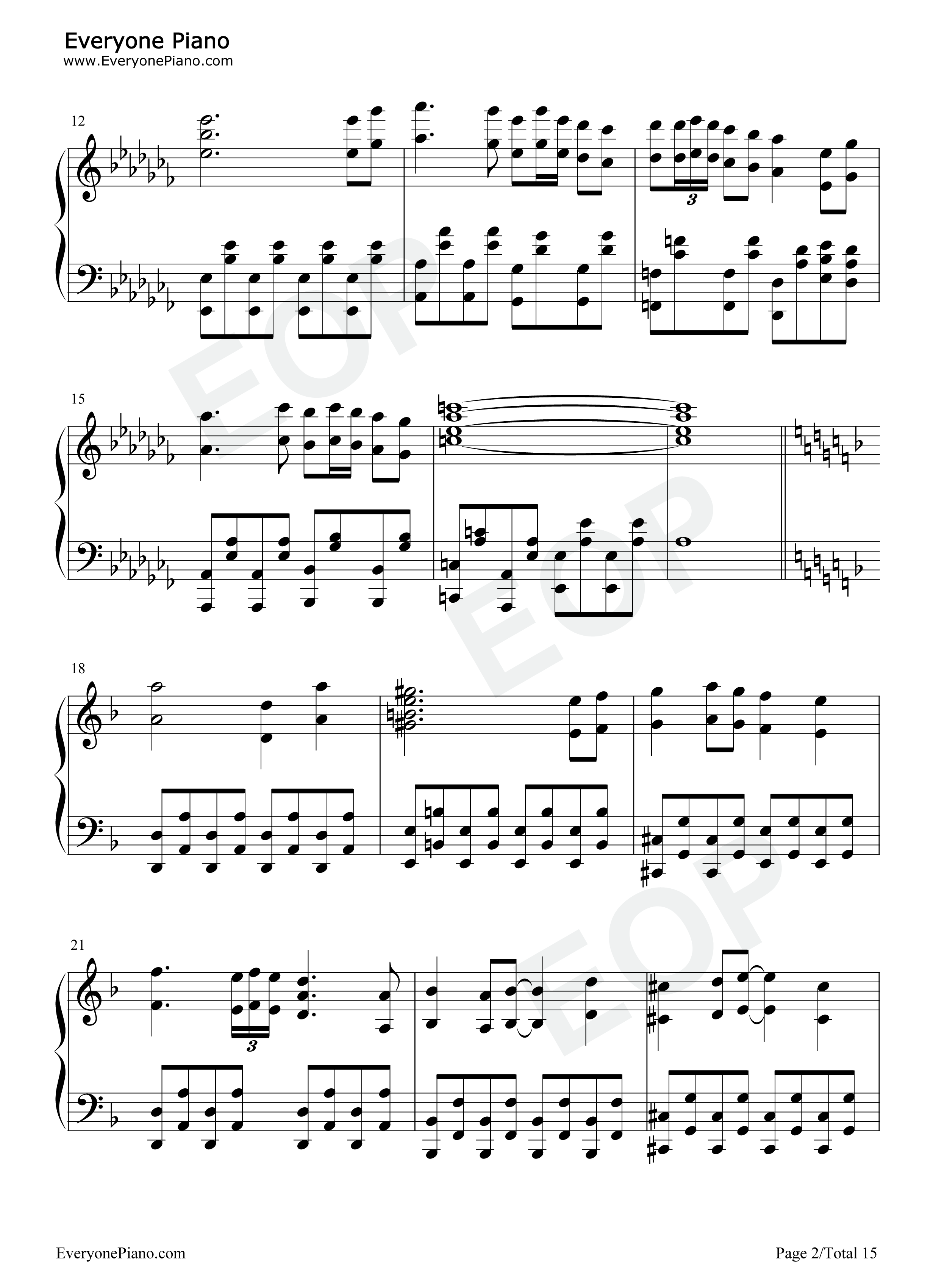 Touhou_Piano_Medley_Part_2钢琴谱_Touhou