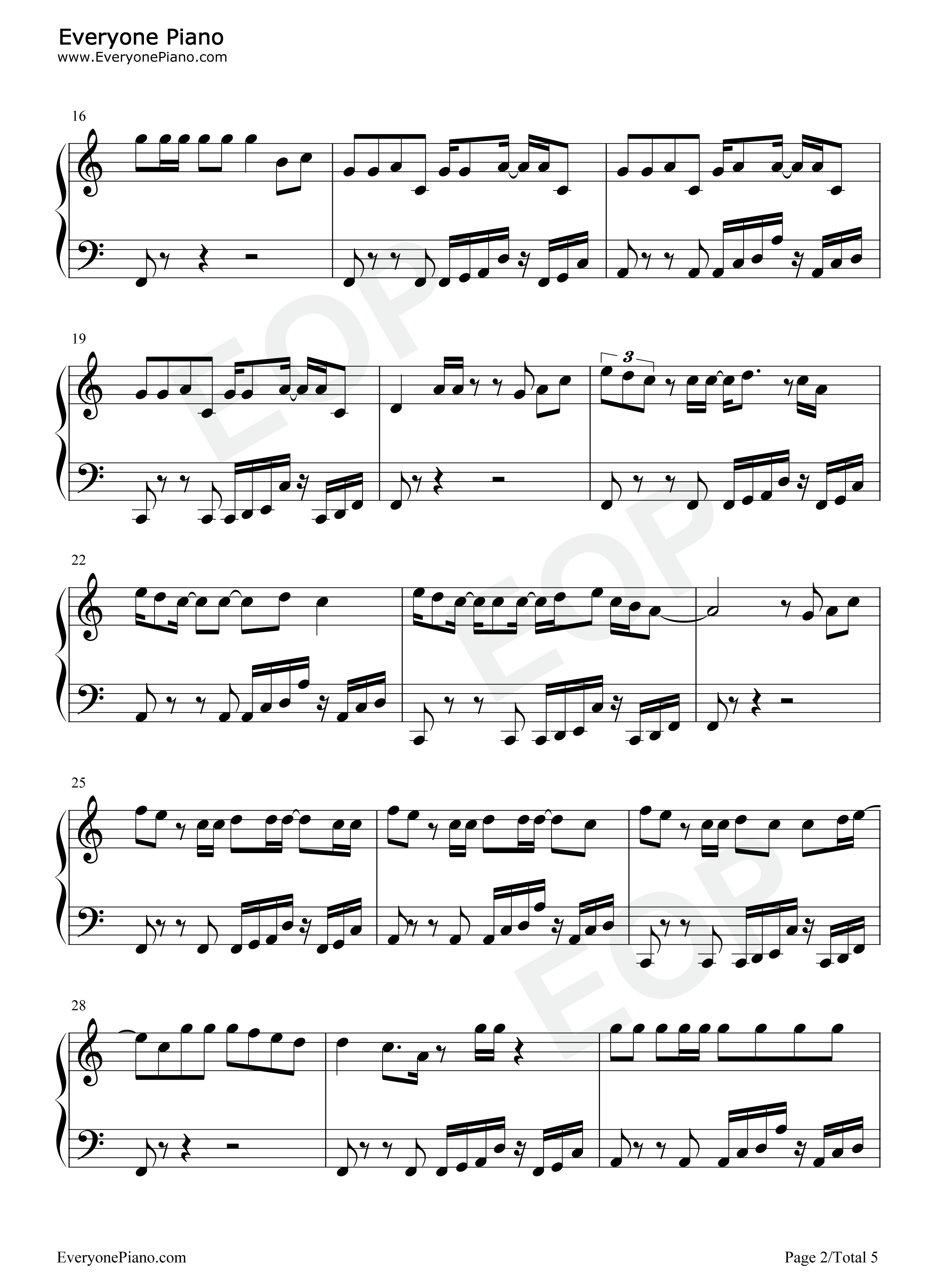 One_Right_Now钢琴谱_Post_Malone_The_Weeknd