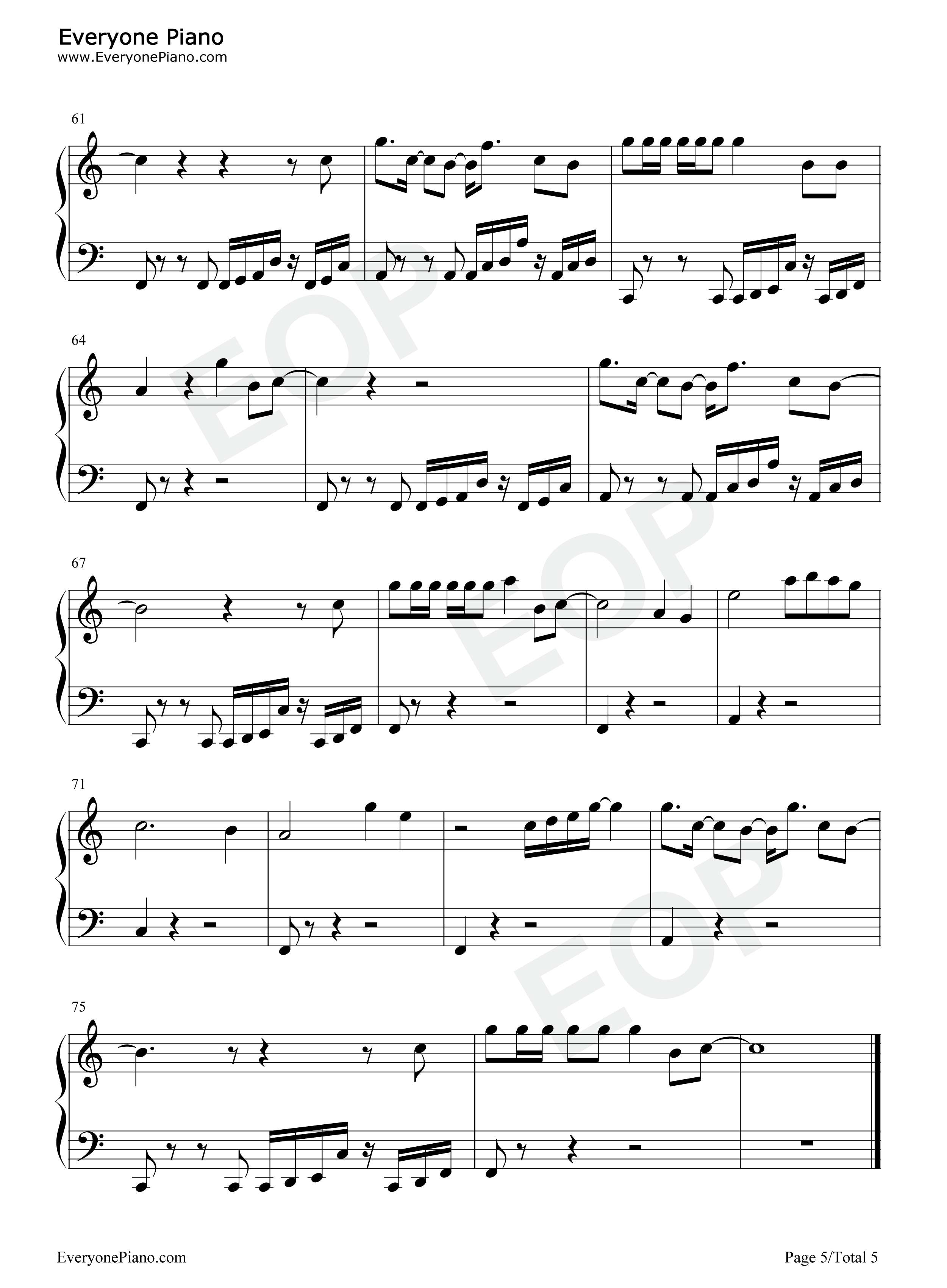 One_Right_Now钢琴谱_Post_Malone_The_Weeknd