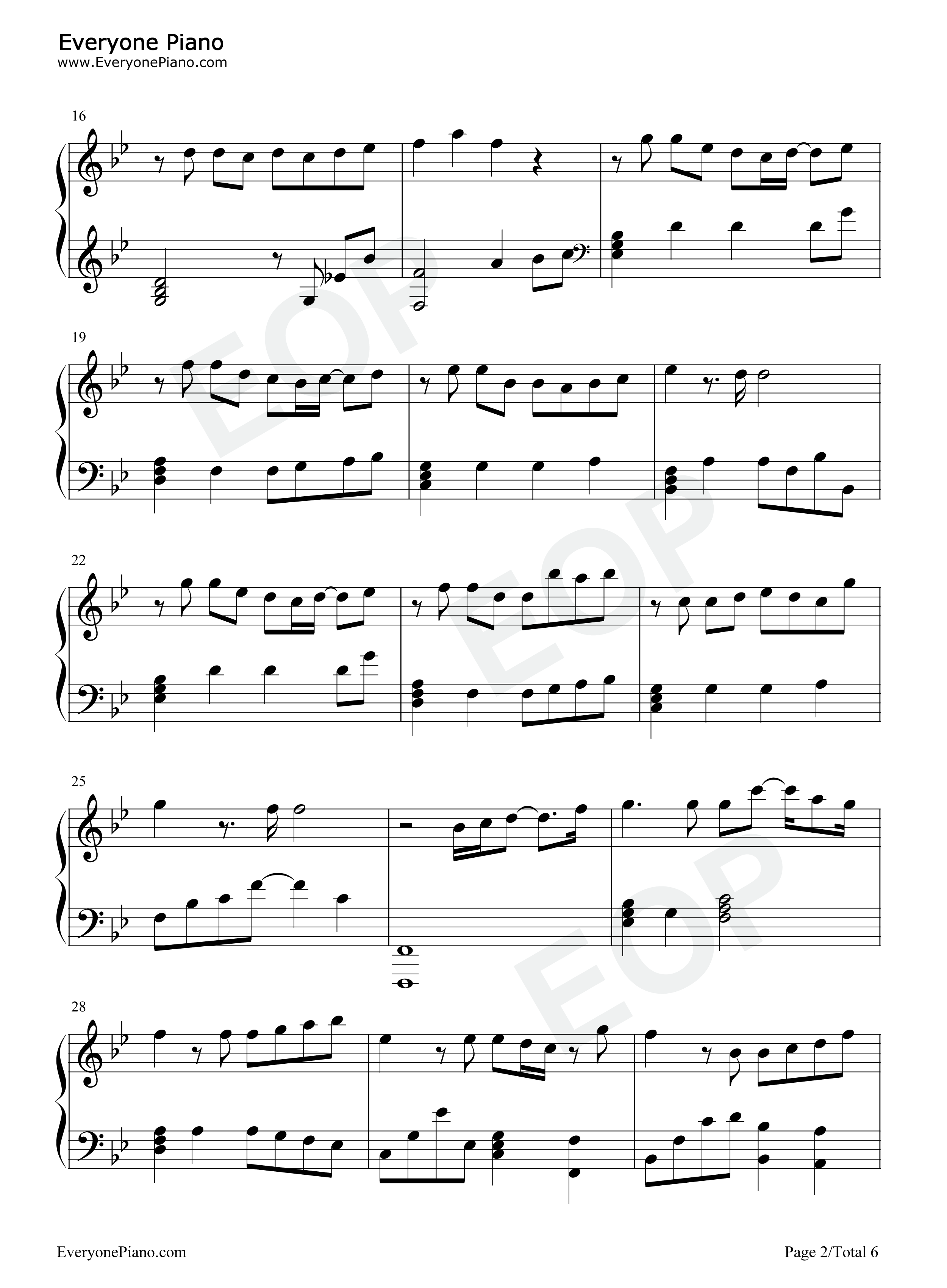 另一半钢琴谱_金池