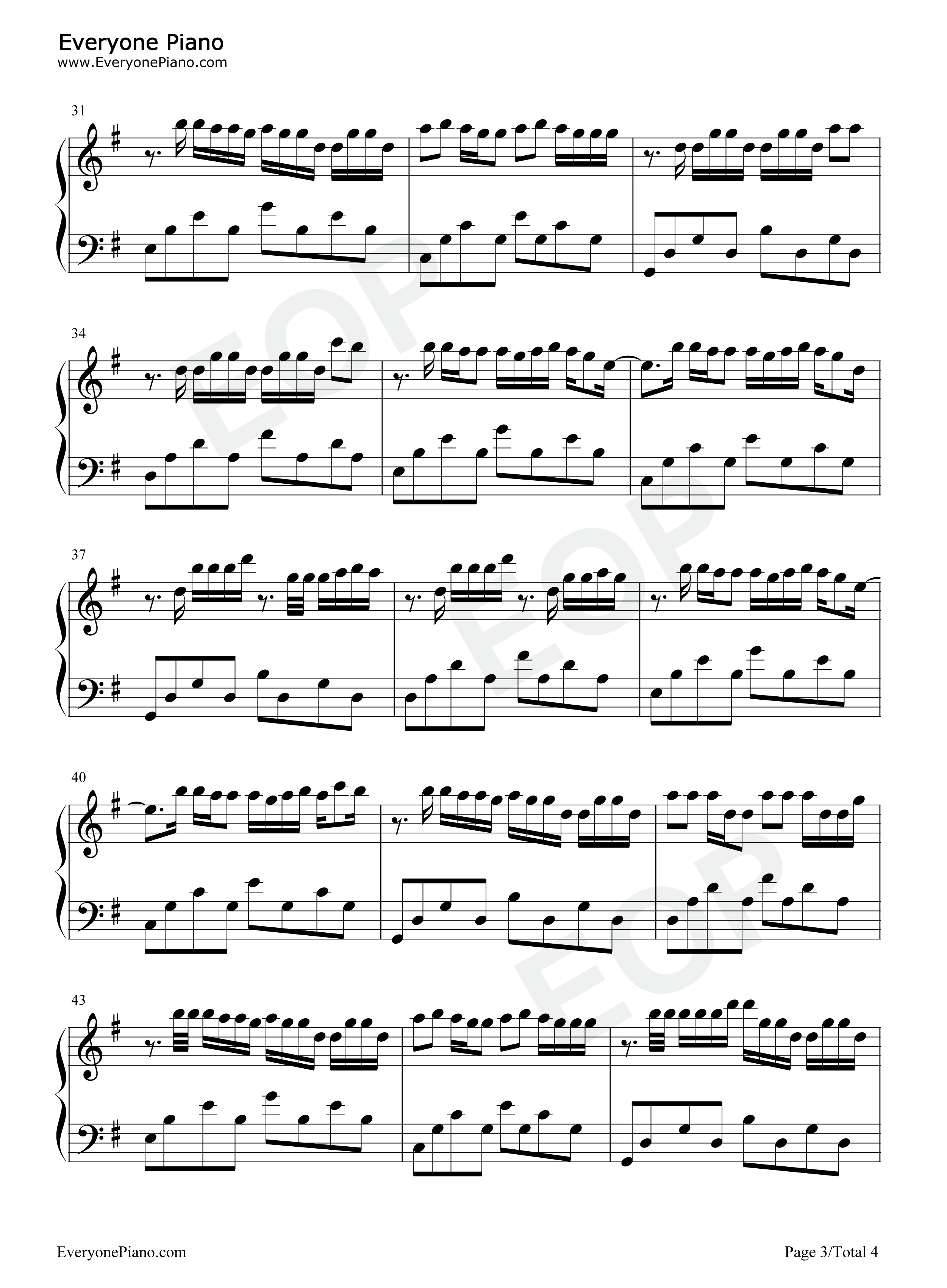 倒流时间钢琴谱_邓紫棋