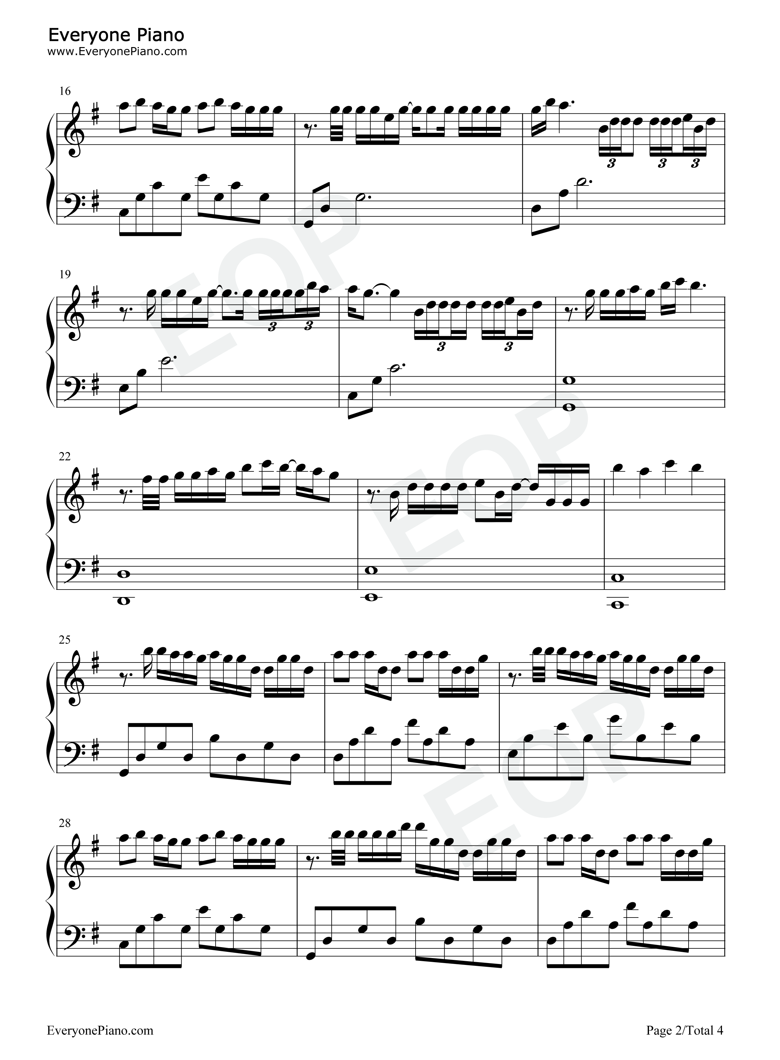 倒流时间钢琴谱_邓紫棋