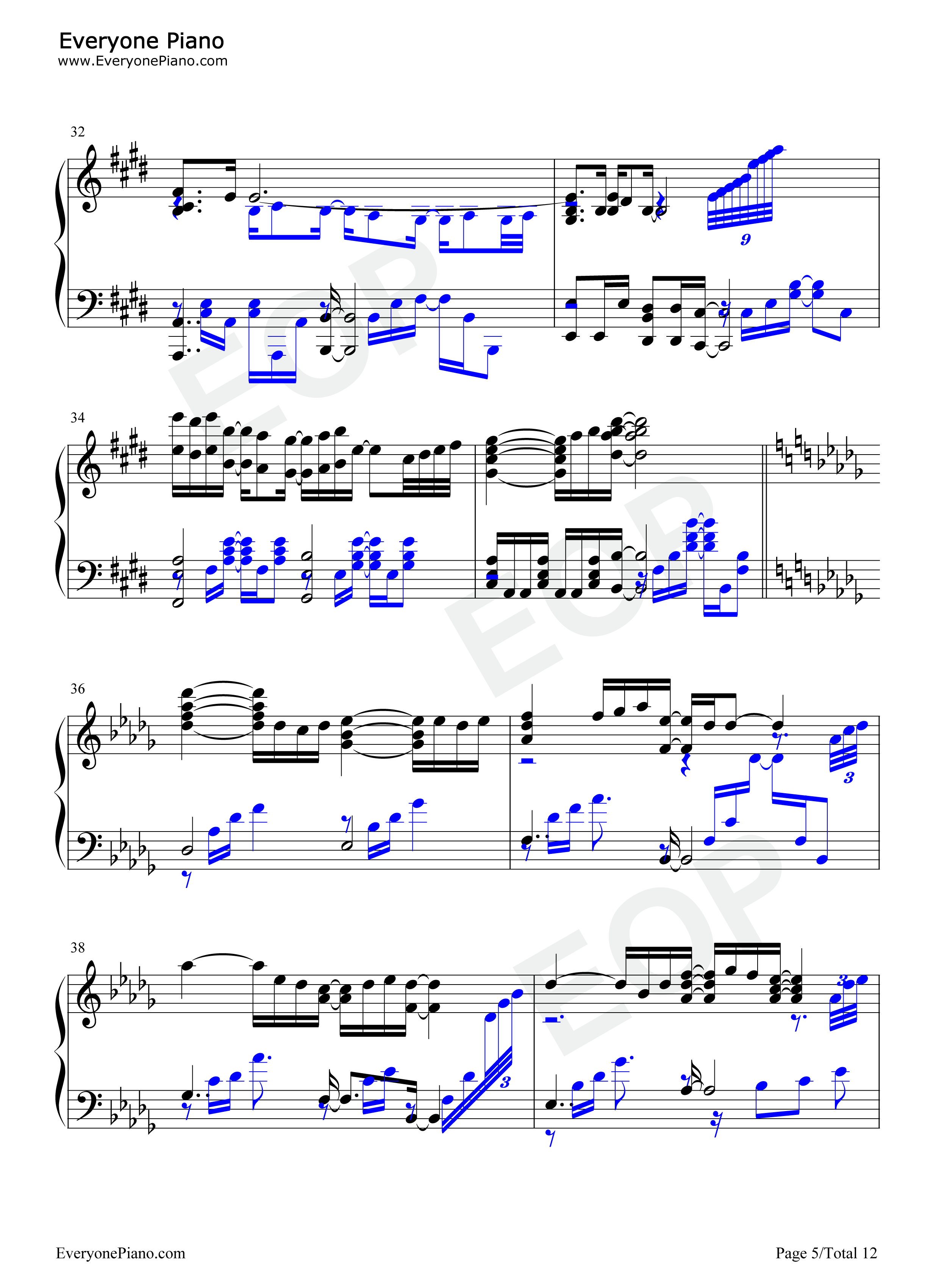 シリウス钢琴谱_蓝井艾露