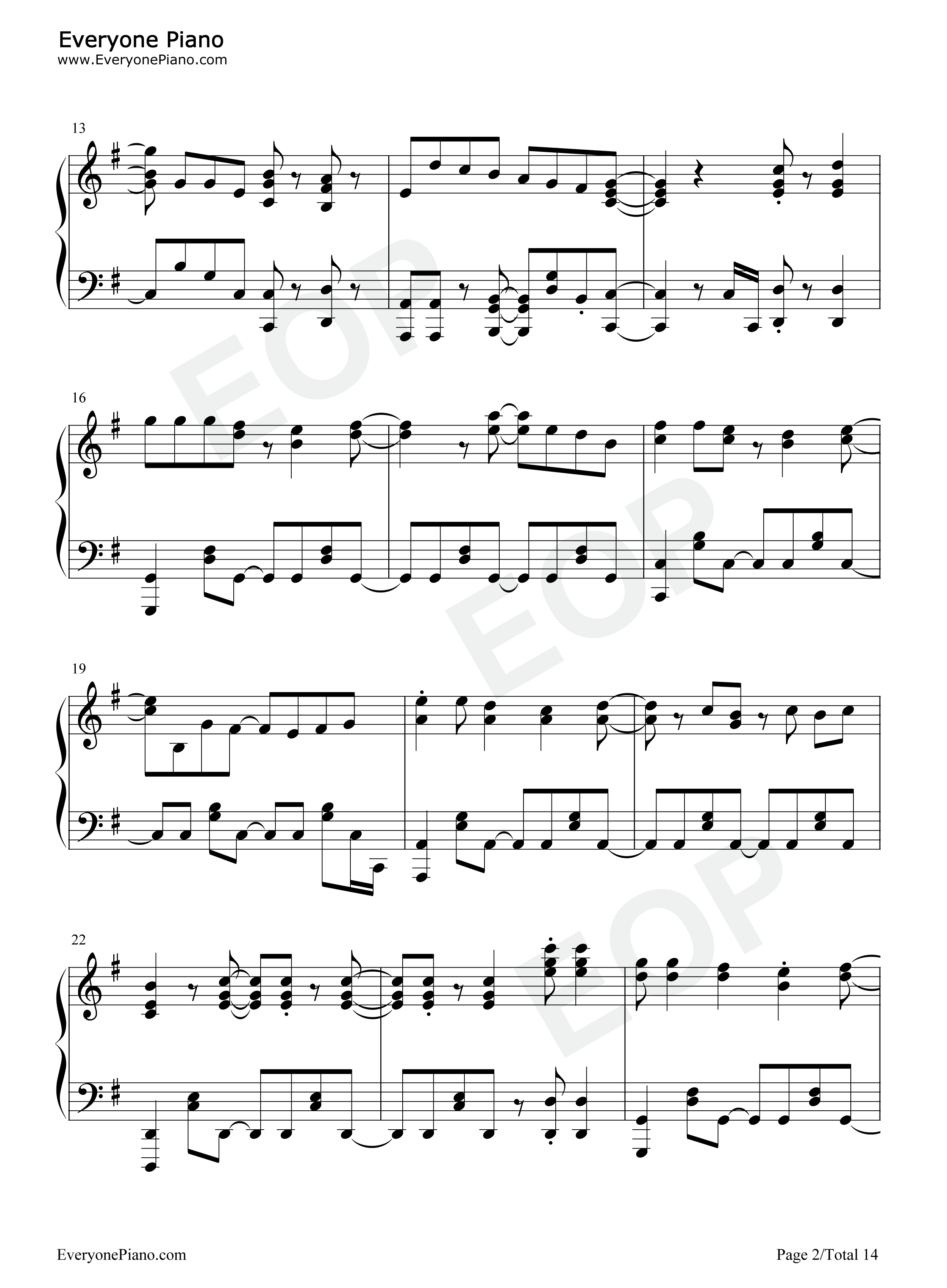 まっすぐ钢琴谱_大原由衣子