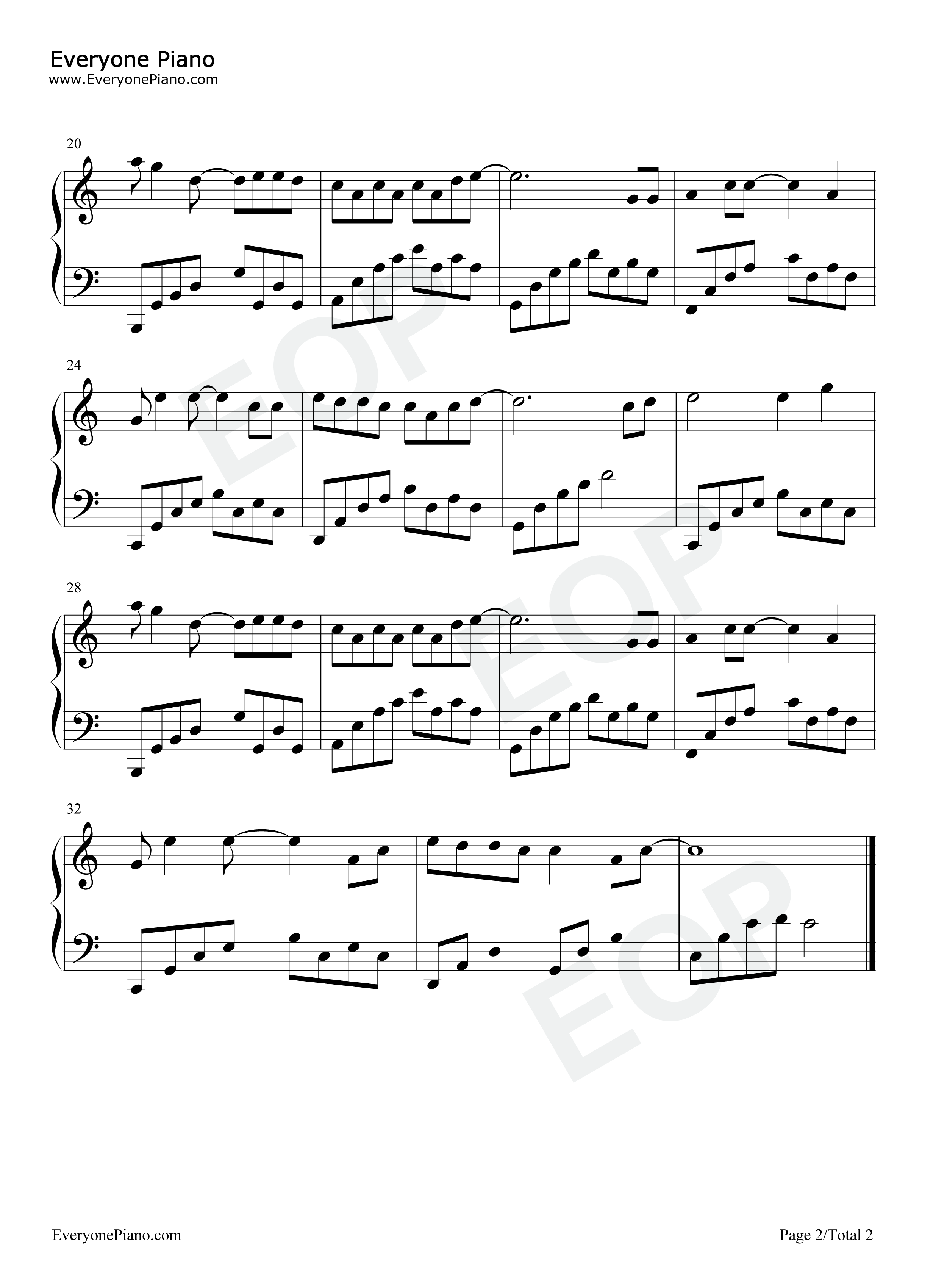 你到底有没有爱过我钢琴谱_蓝波