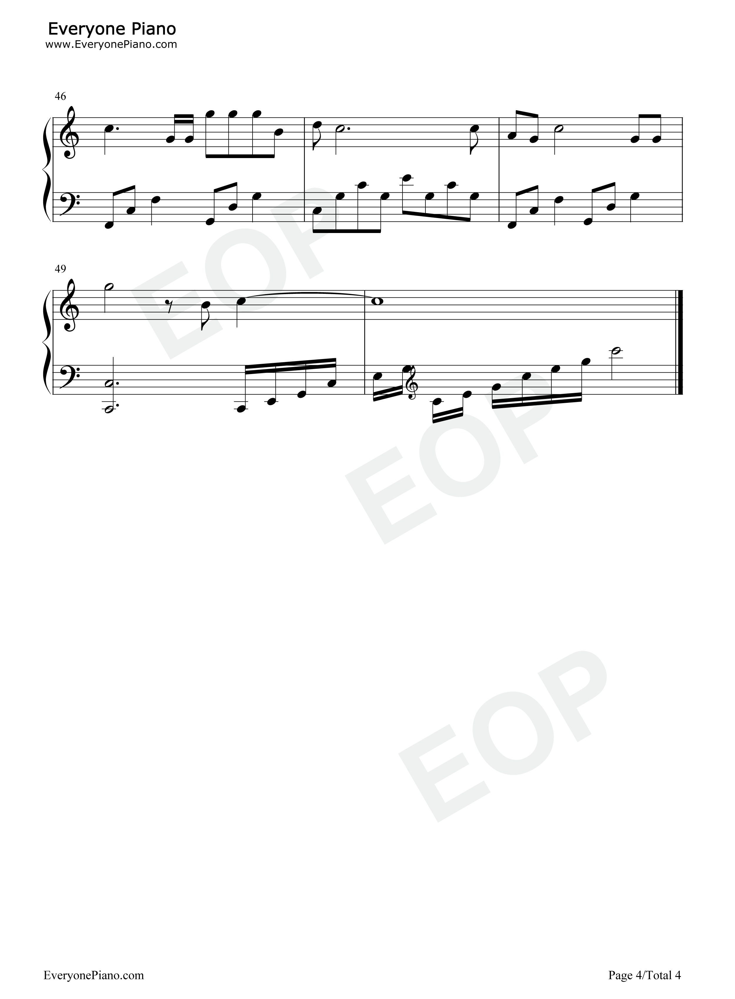 四季予你钢琴谱_程响